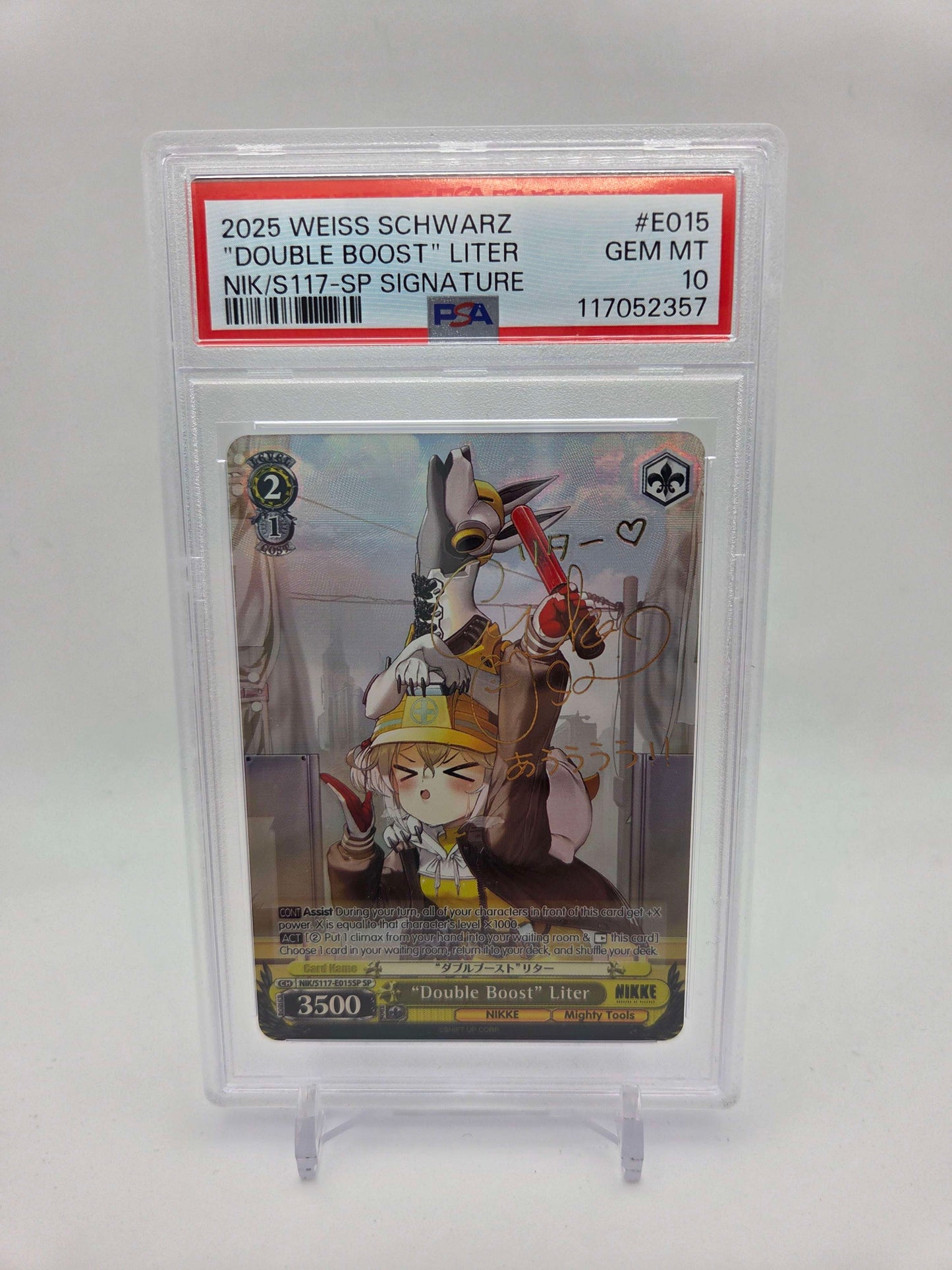 2025 Weiss Schwarz "Double Boost" Liter SP Signature PSA 10