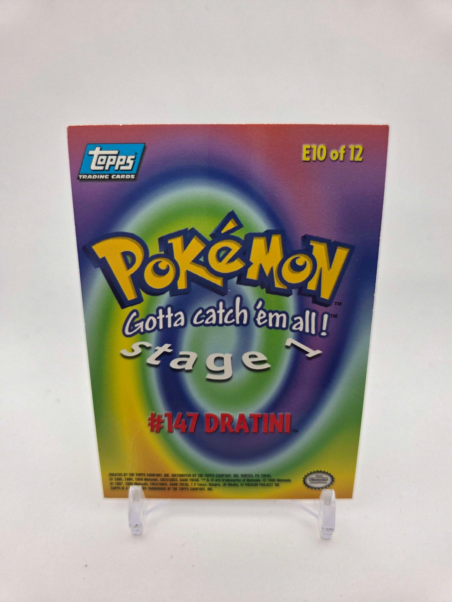 Dratini #E10 Pokemon 1999 Topps Movie Evolution
