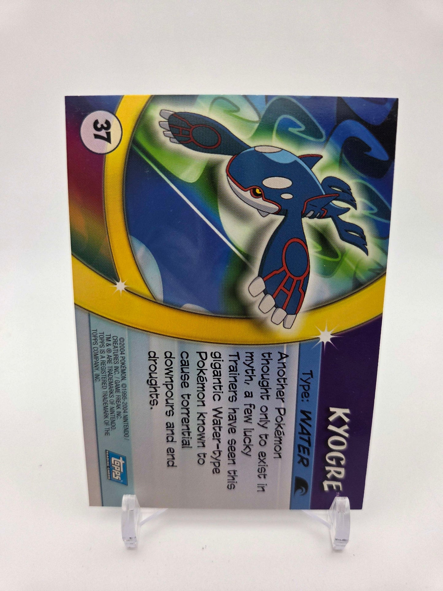 Kyogre #37 Pokemon 2004 Topps Advanced Challenge