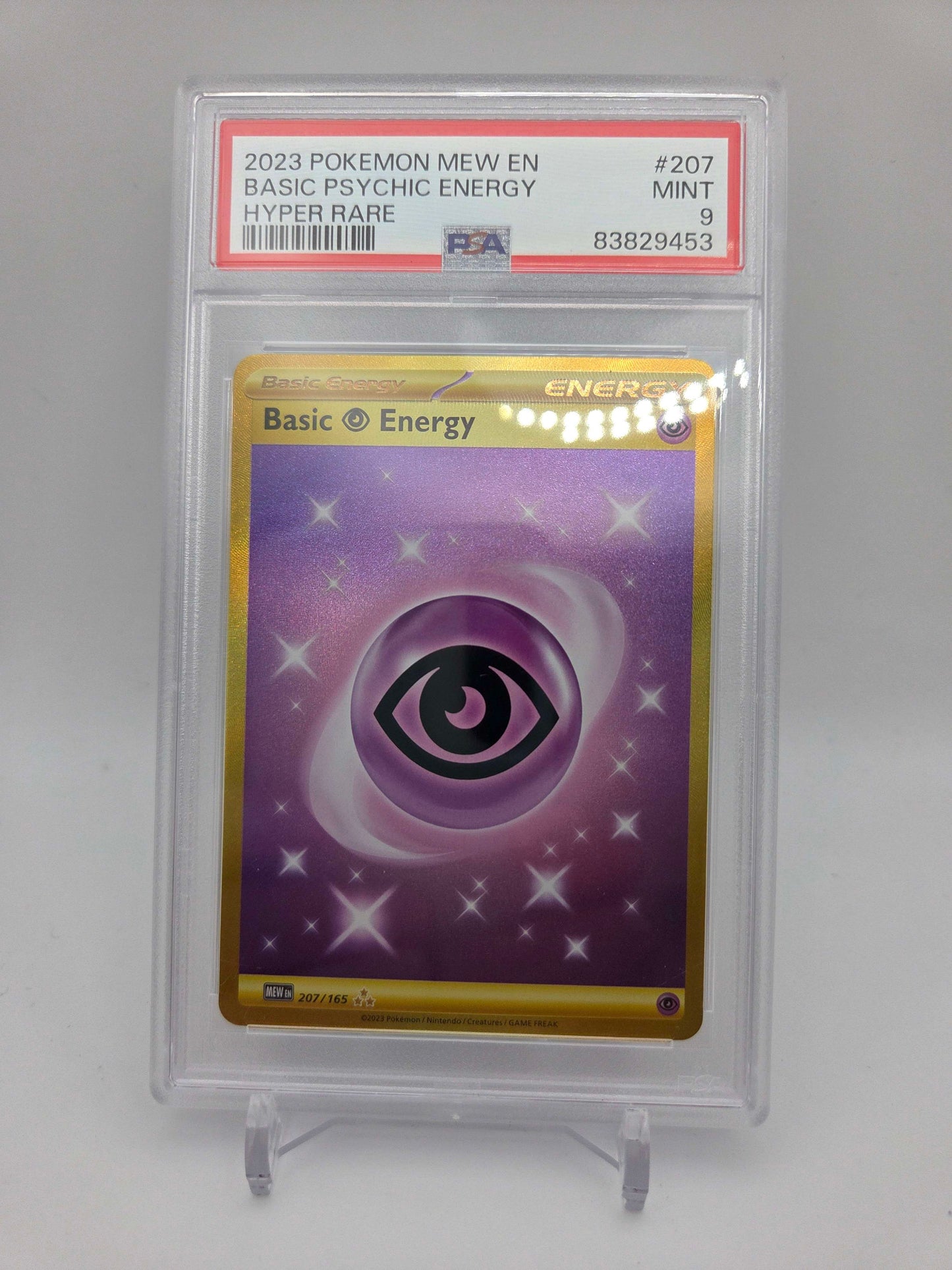 2023 Pokemon Basic Psychic Energy HR - MEW 151 - PSA 9