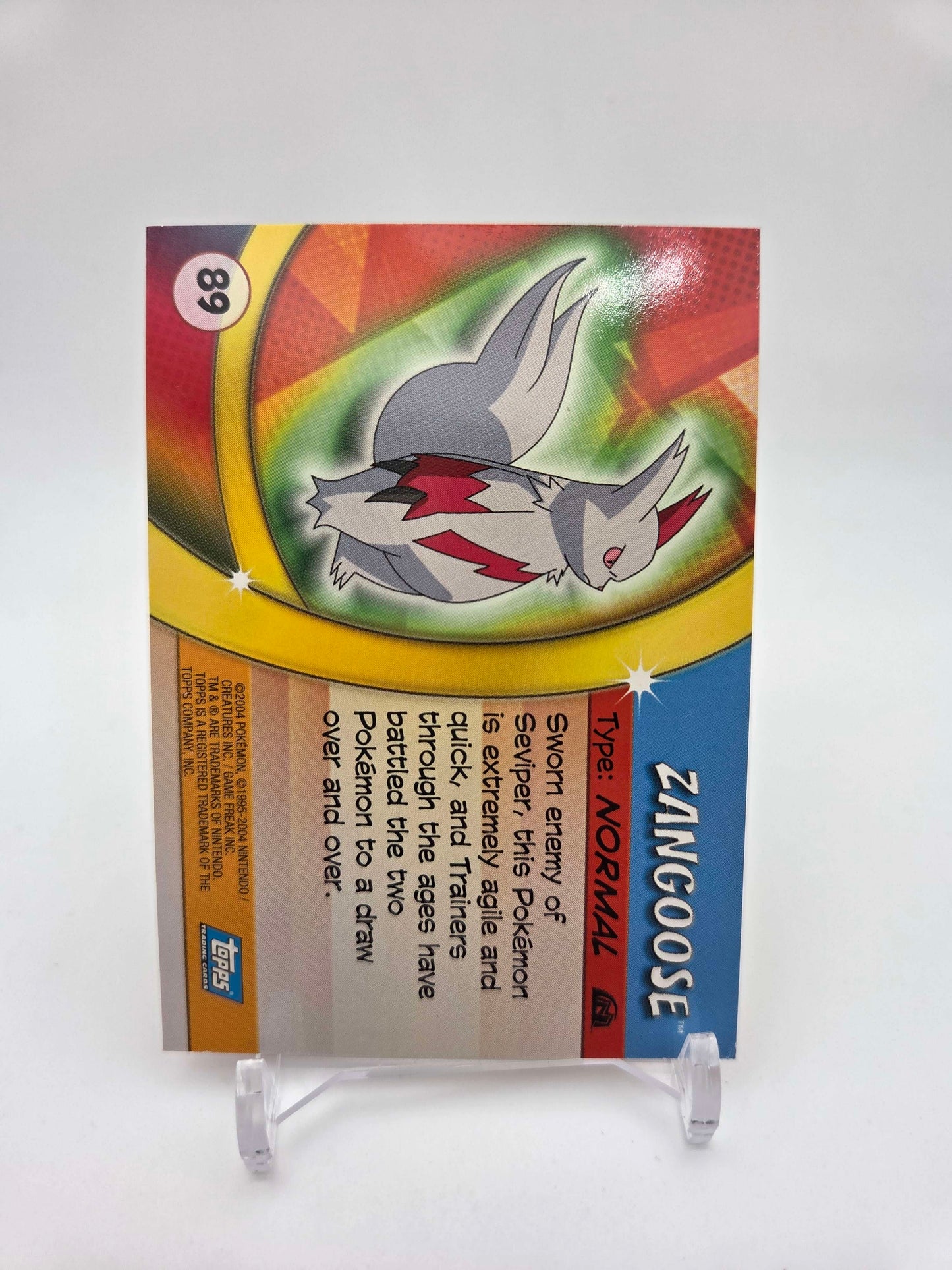 Zangoose #89 Pokemon 2004 Topps Advanced Challenge