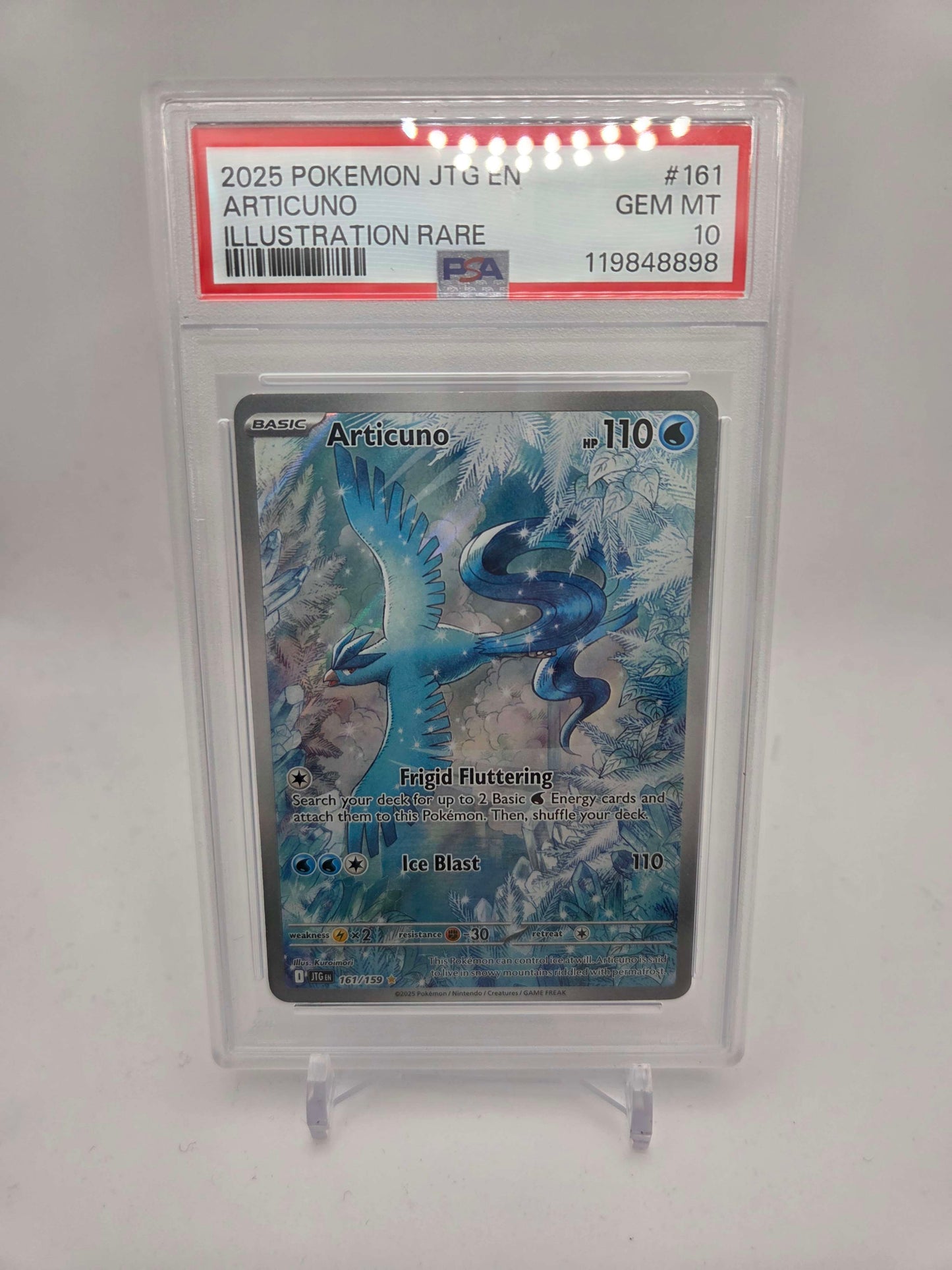 2025 POKEMON JTG EN-JOURNEY TOGETHER ILLUSTRATION RARE #161 ARTICUNO PSA 10