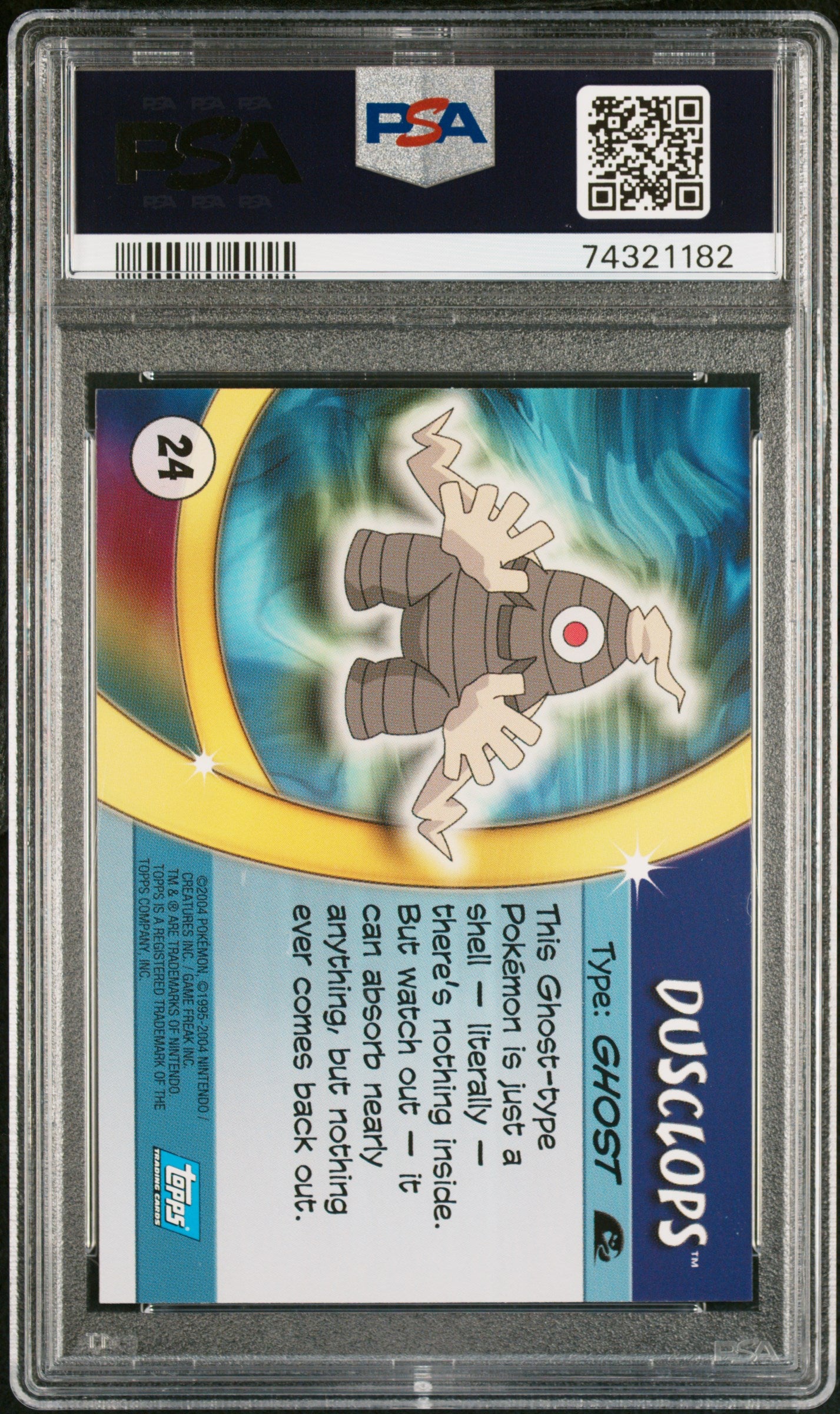 Pokemon Topps 2004 Dusclops - Advanced Challenge - PSA 9