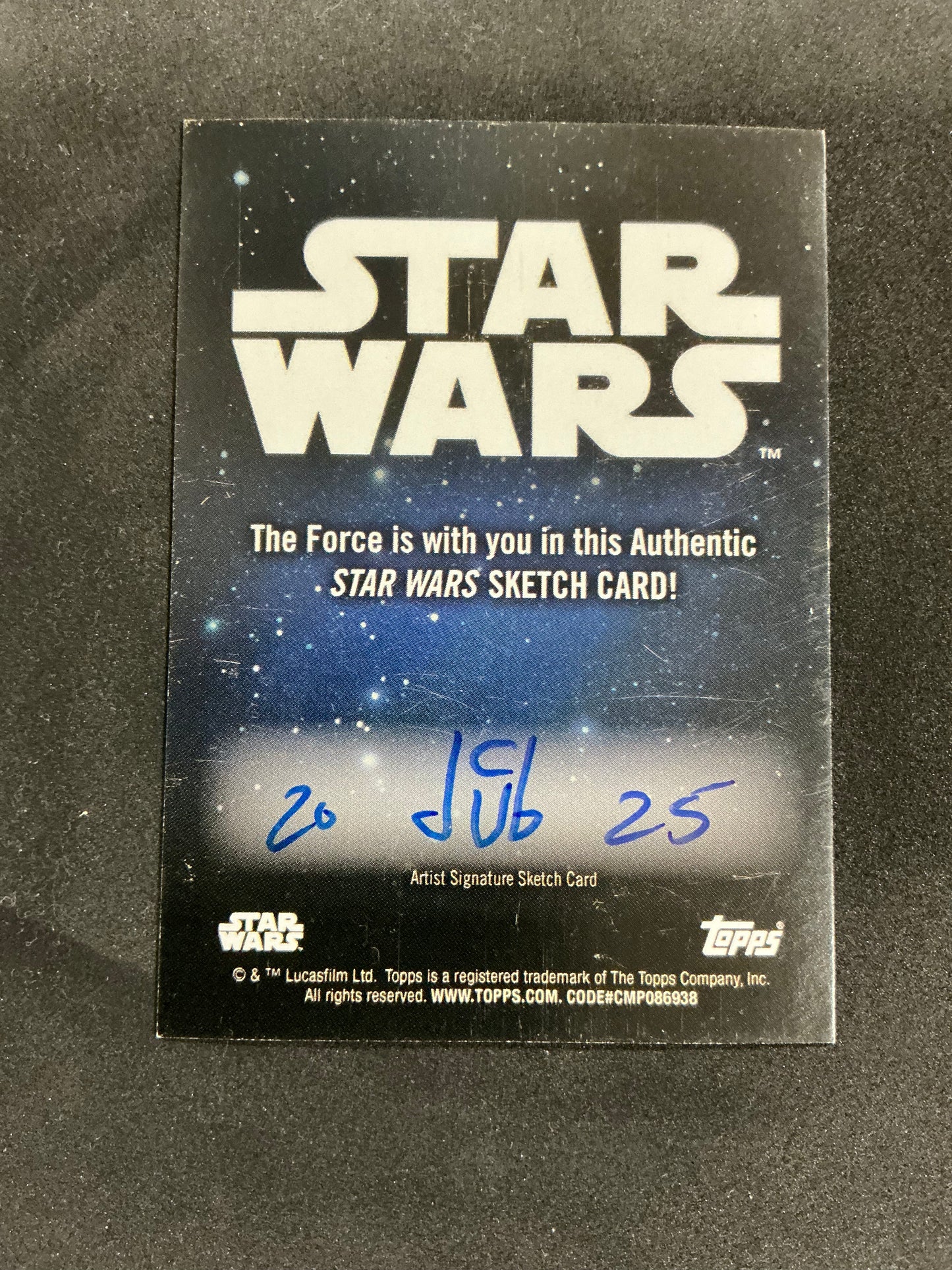2025 Star Wars TOPPS Burg 1/1 Sketch By C'Dub Yeager