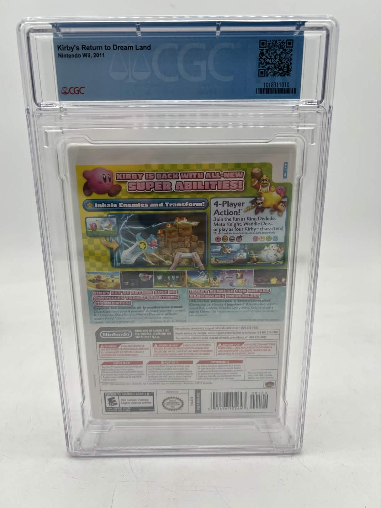 Kirby's Return to Dream Land - Nintendo Wii - 2011 - CGC Graded 9.4 A+