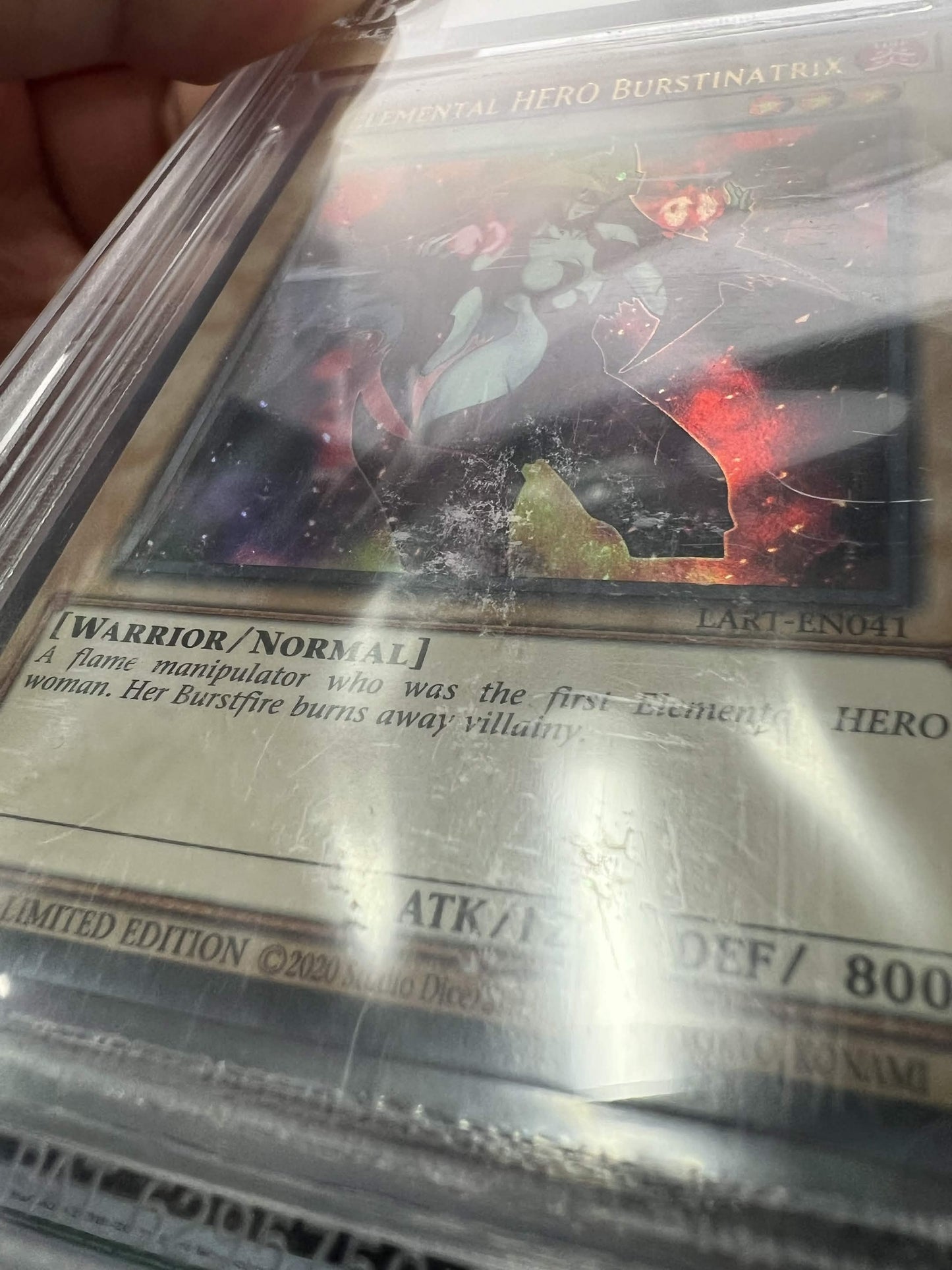 YuGiOh 2018-2021 Elemental HERO Burstinatrix LART-EN041 Lost Art Promo - BGS 9