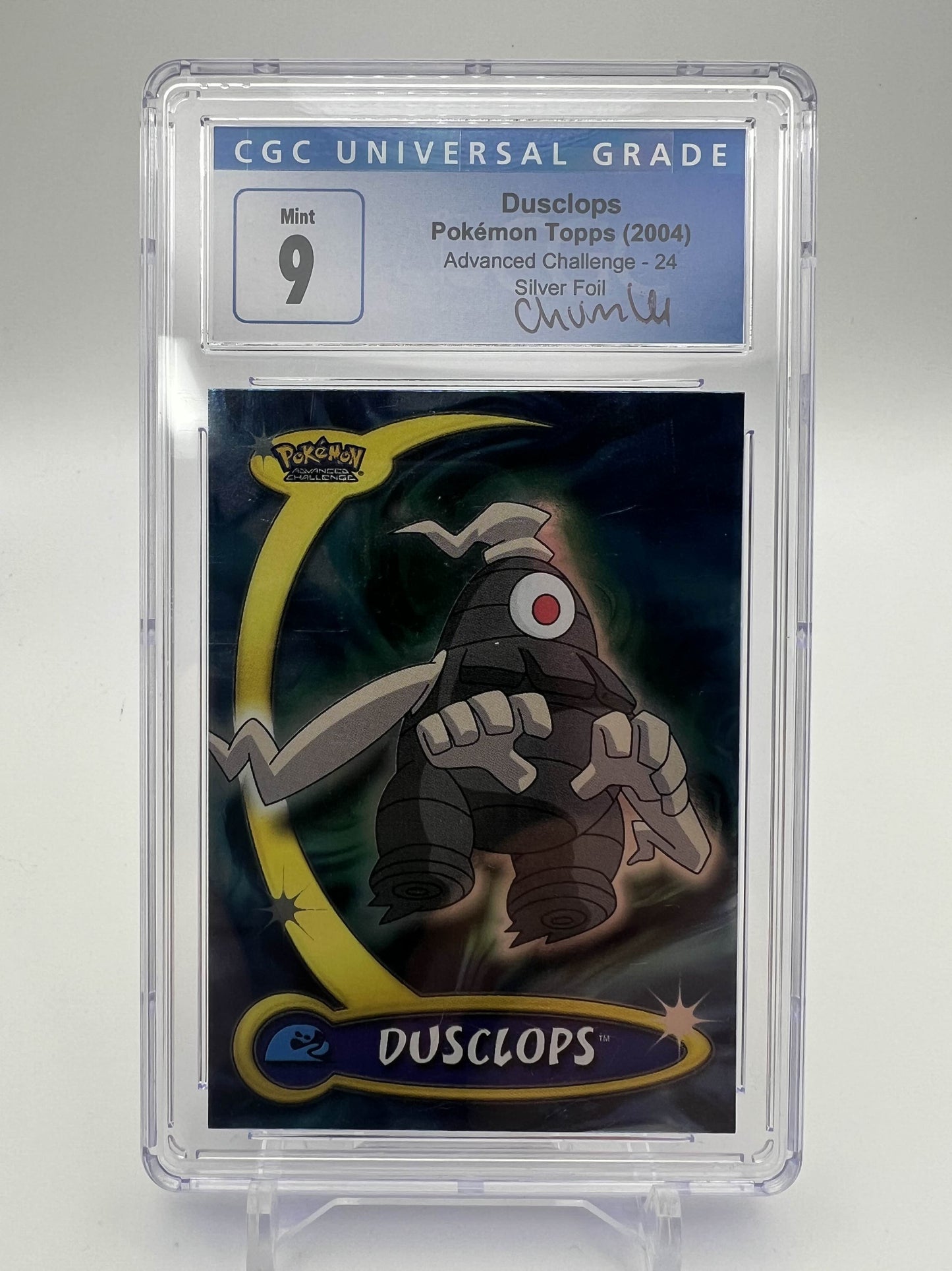 DUSCLOPS POKEMON TOPPS (2004) ADVANCED CHALLENGE 24 SILVER FOIL CHUMLEE COLLECTION CGC 9