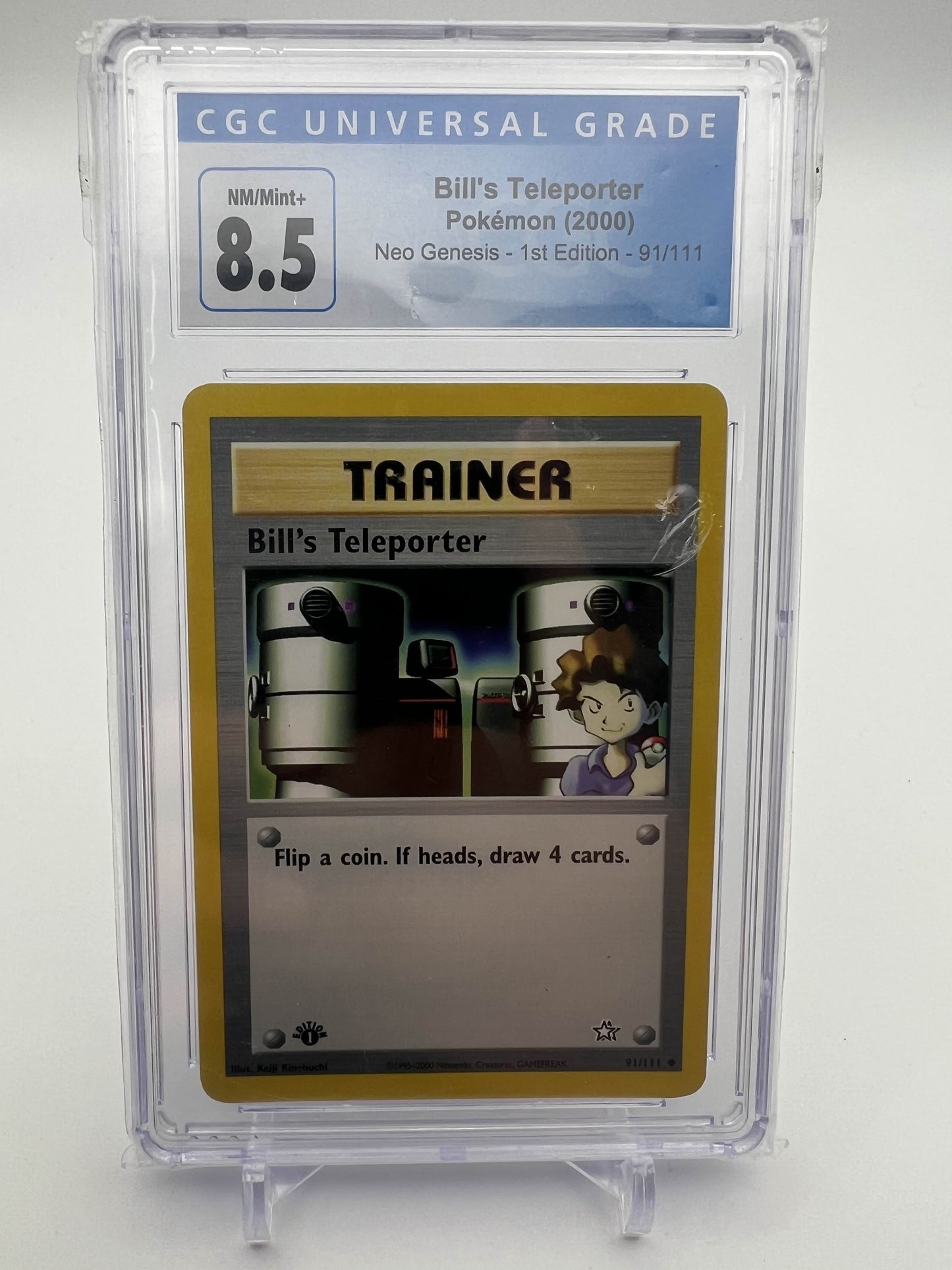 BILLS TELEPORTER POKEMON 2000 NEO GENESIS 1ST EDITION 91/111 CGC 8.5