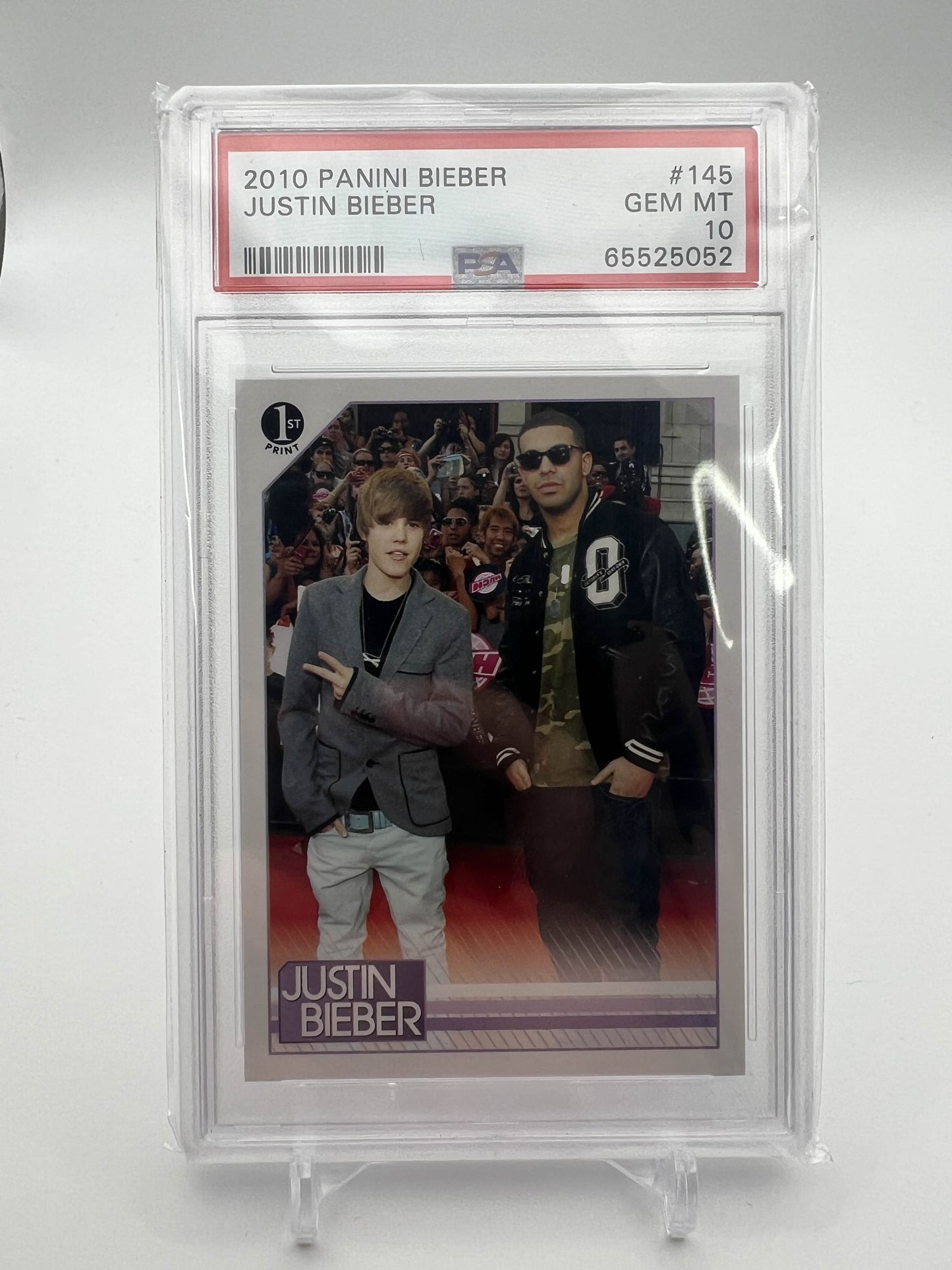 2010 PANINI BIEBER JUSTIN BIEBER PSA 10