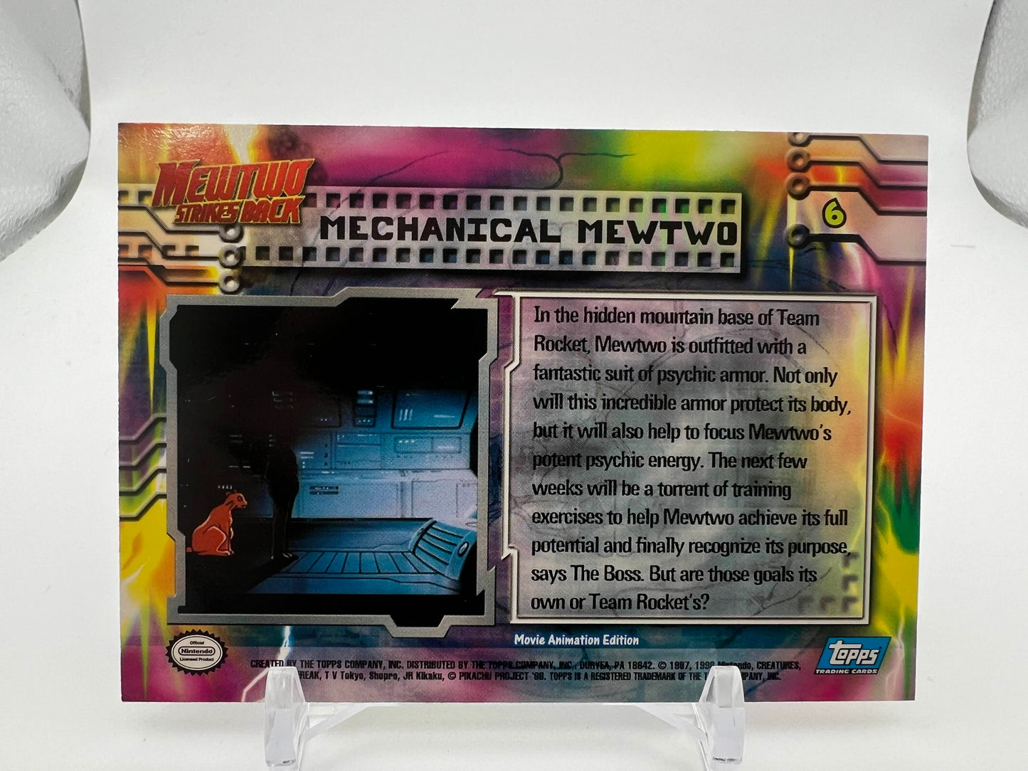 Mechanical Mewtwo #6 Pokemon 1999 Topps Movie