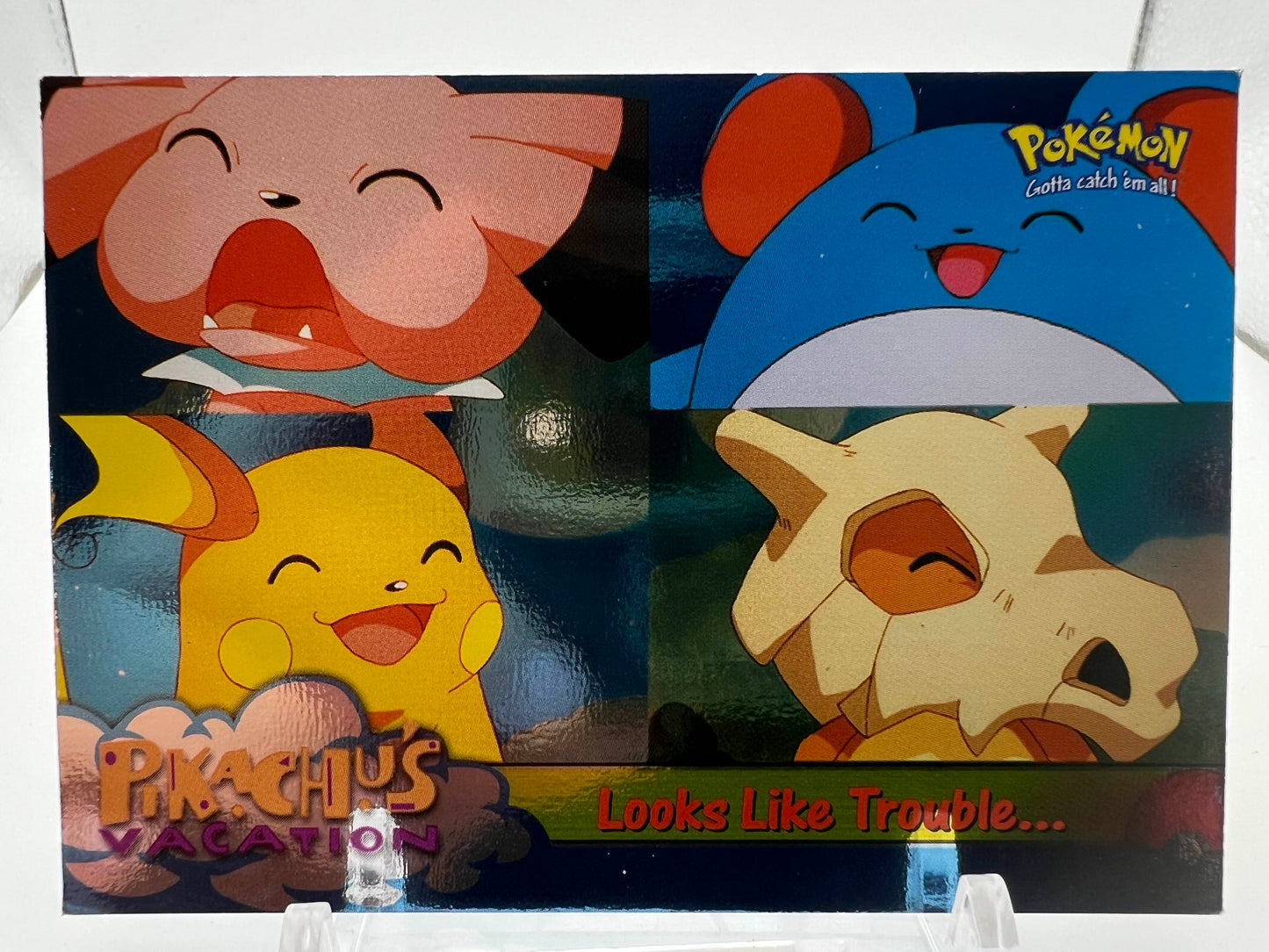 Looks Like Trouble #44 Pokemon 1999 Topps Movie