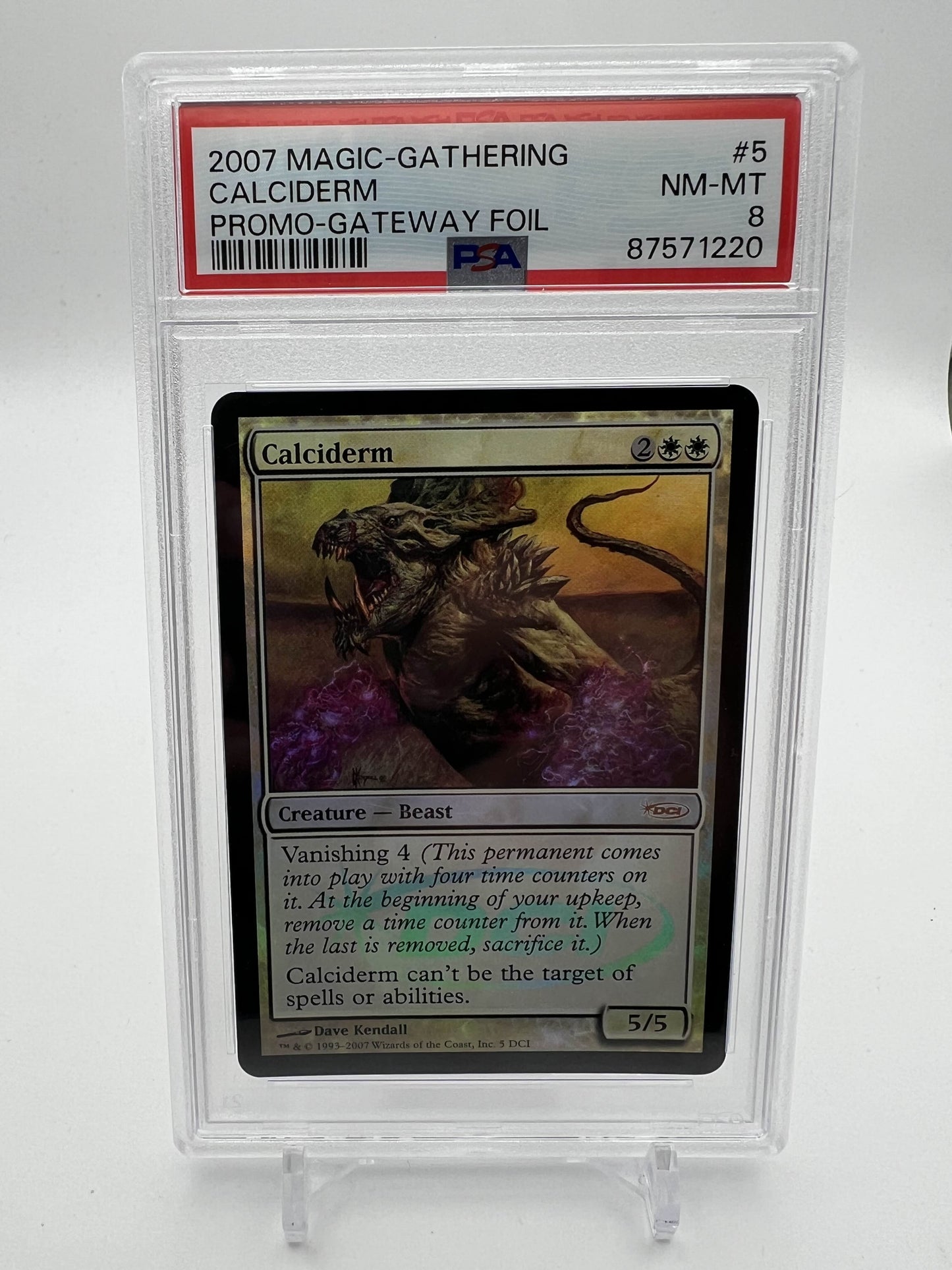 2007 MAGIC THE GATHERING CALCIDERM PROMO - GATEWAY FOIL PSA 8