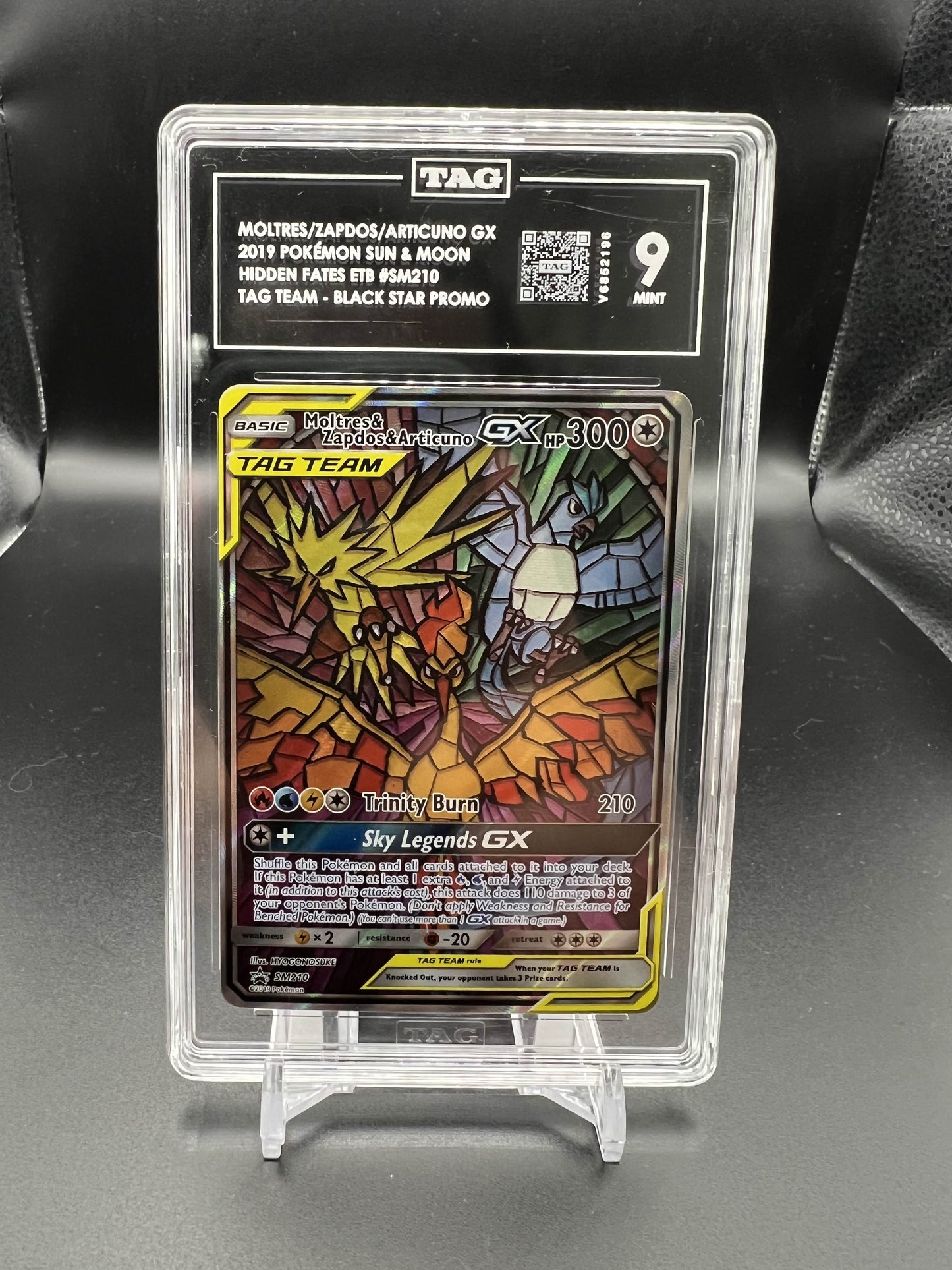 Pokemon 2019 Moltres/Zapdos/Articuno GX S&M Hidden Fates Tag Team Black Star Promo TAG 9