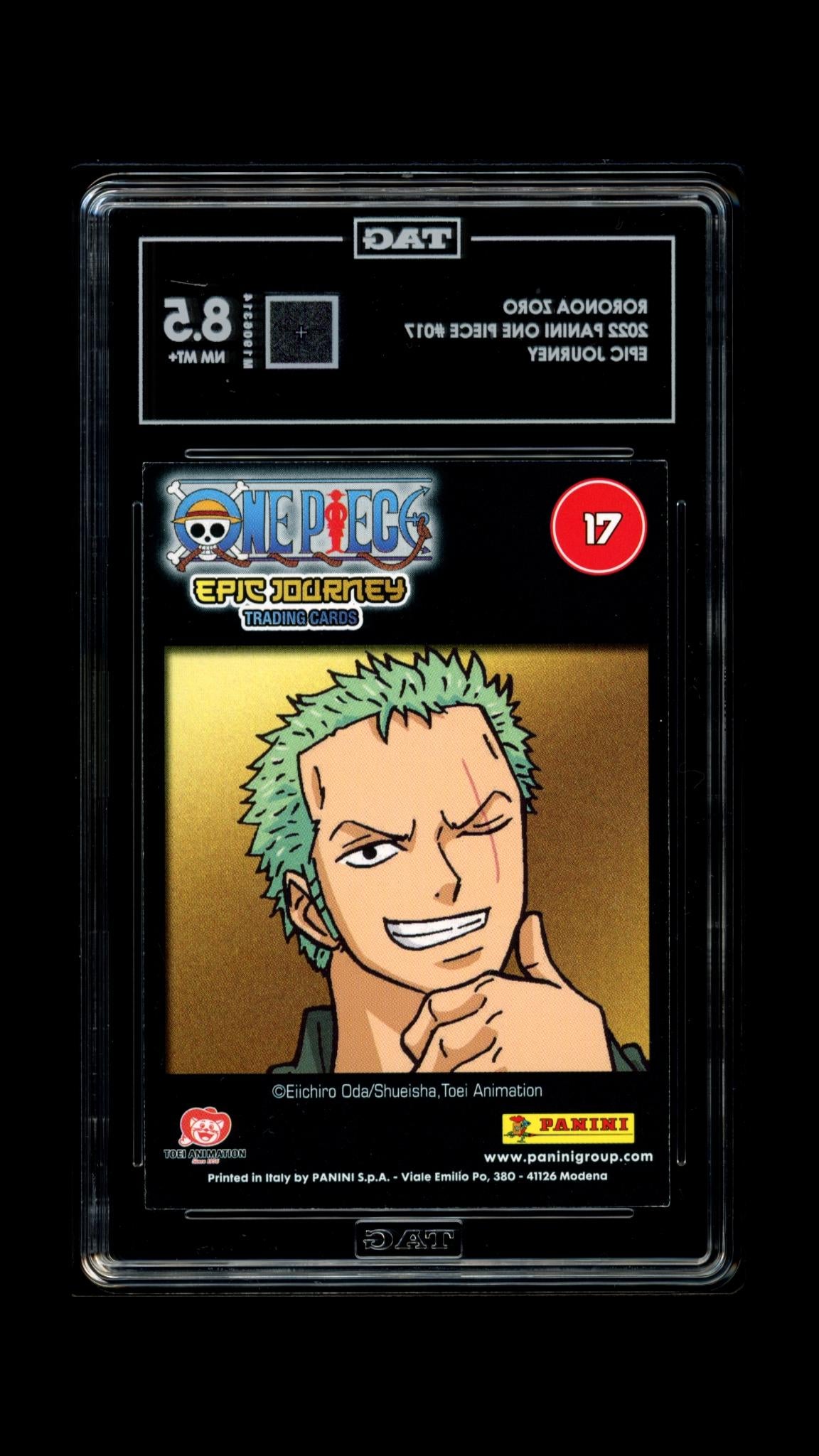 One Piece Panini 2022 Roronoa Zoro - Epic Journey - TAG 8.5