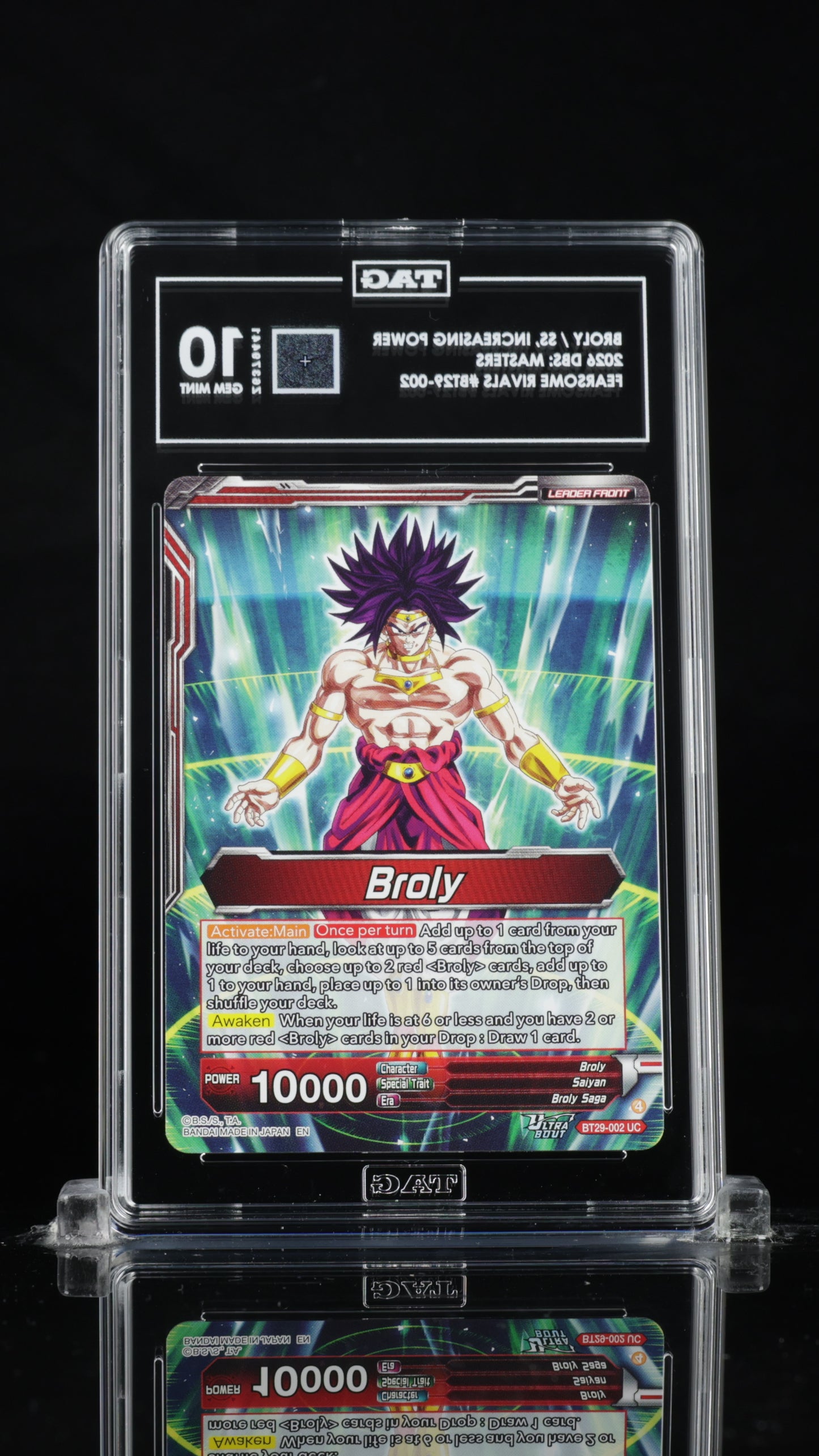 DBSM 2026 SS Broly, Increasing Power - Fearsome Rivals - BT29-002 - TAG 10