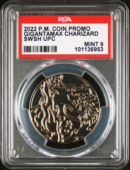 Pokemon 2022 Charizard Gigantamax Coin Promo SWSH UPC - PSA 9