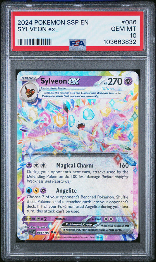 Pokemon 2024 Sylveon ex - Surging Sparks - PSA 10