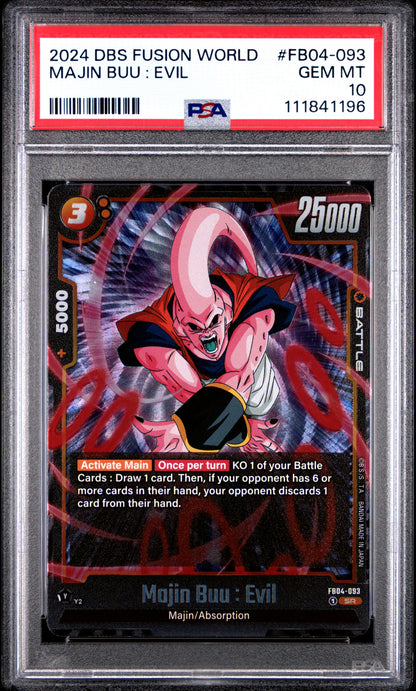 DBS Fusion World 2024 Majin Buu : Evil - FB04 - PSA 10