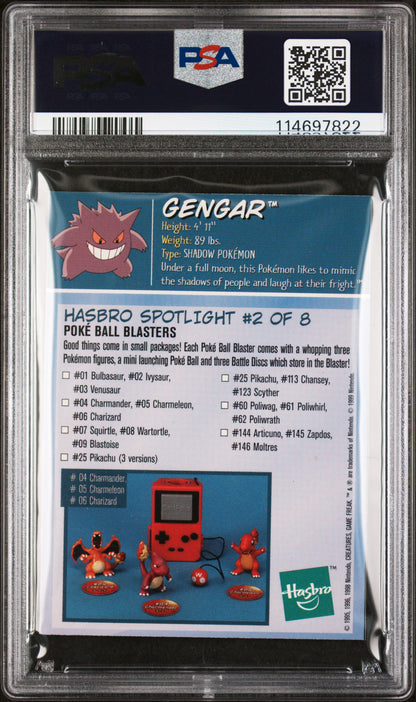 Pokemon 1999 Gengar Hasbro Toy Wishes Magazine Hand-Cut #2 PSA Authentic