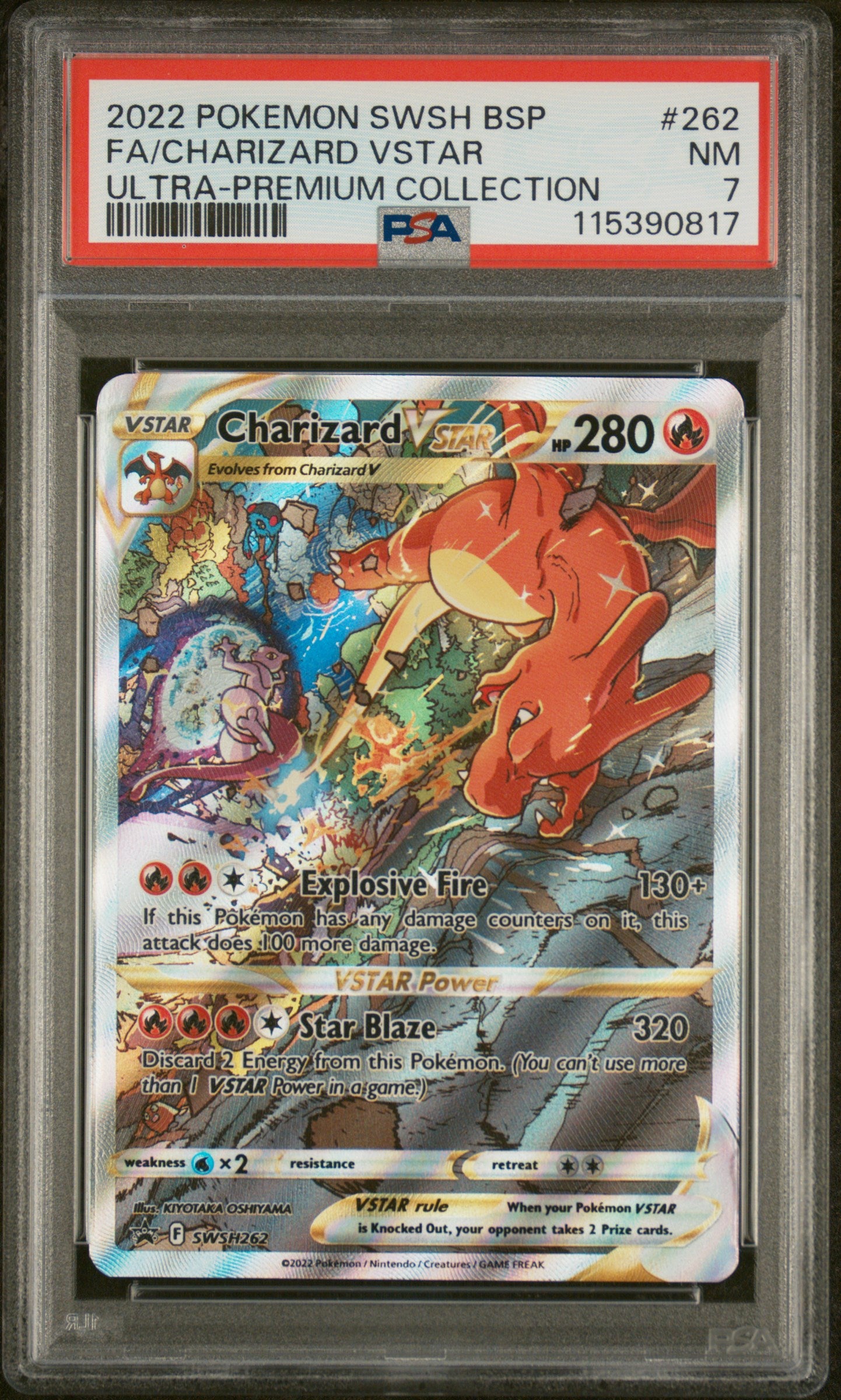 Pokemon 2022 Charizard VSTAR SWSH262 - Ultra Premium Collection Promo - PSA 7