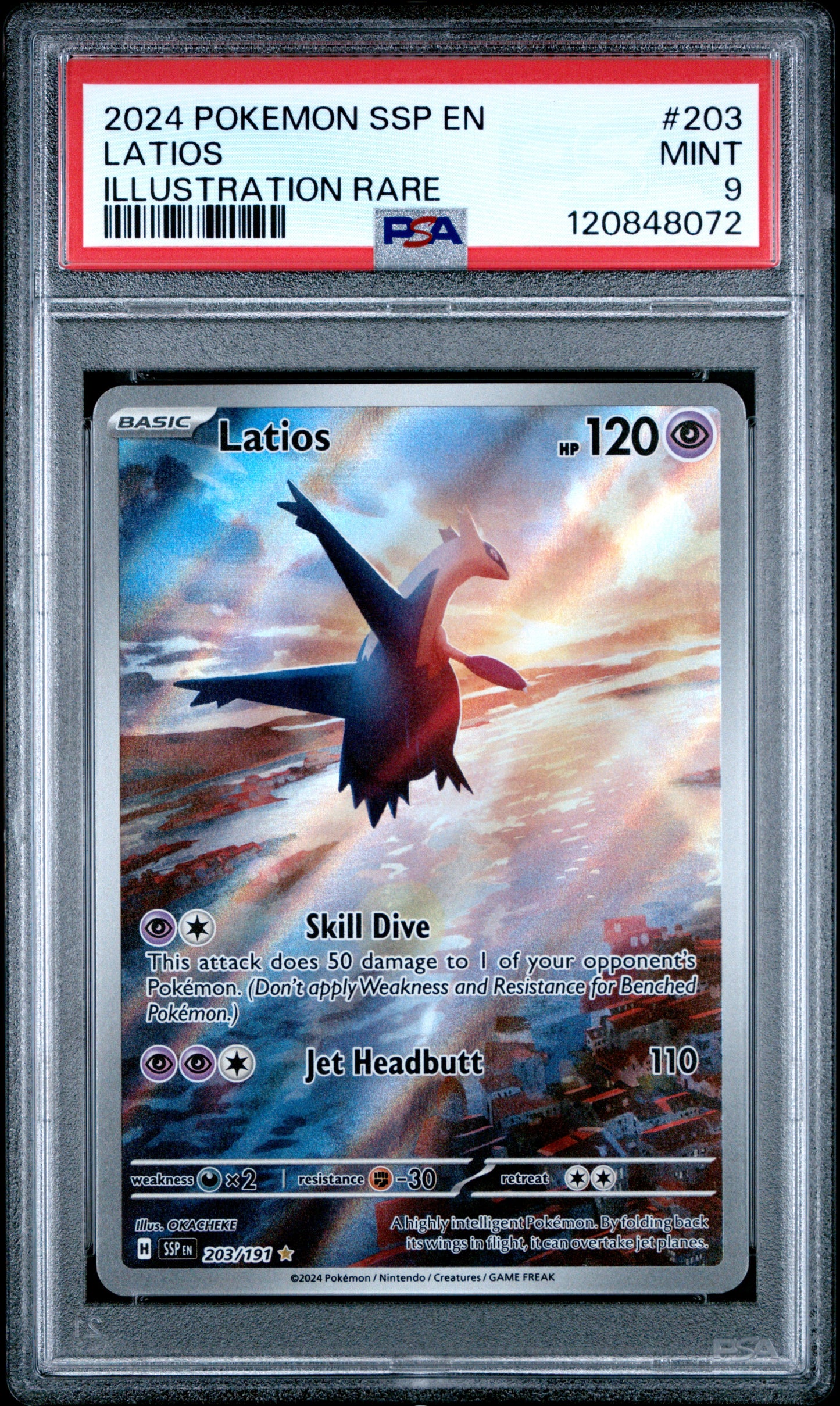 Pokemon 2024 Latios - Surging Sparks - IR - PSA 9