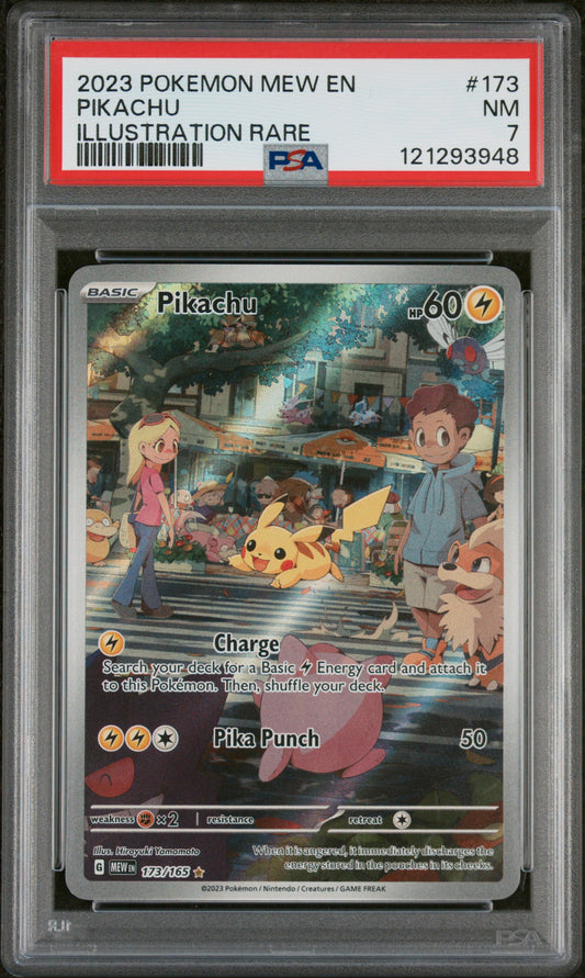 Pokemon 2023 Pikachu 173/165 IR - MEW 151 - PSA 7