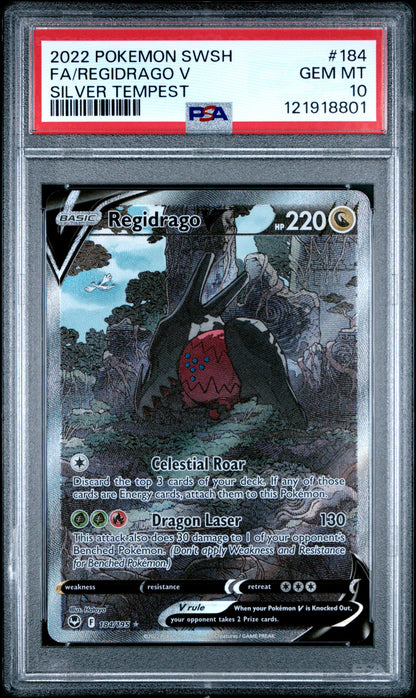 Pokemon 2022 Regidrago V - Silver Tempest - Alternate Full Art - PSA 10
