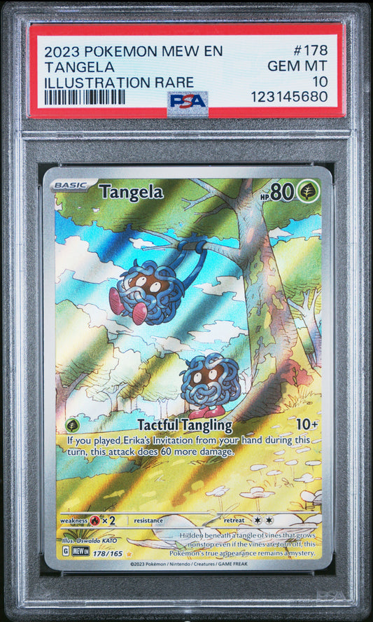 Pokemon 2023 Tangela - 151 - Illustration Rare - PSA 10