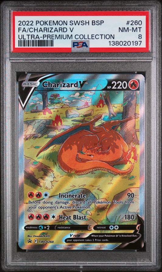 Pokemon 2022 Charizard V - Ultra-Premium Collection - Full Art BSP - PSA 8