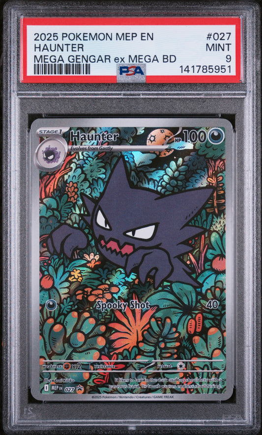 Pokemon 2025 Haunter 027 Promo Mega Gengar ex Battle Deck PSA 9