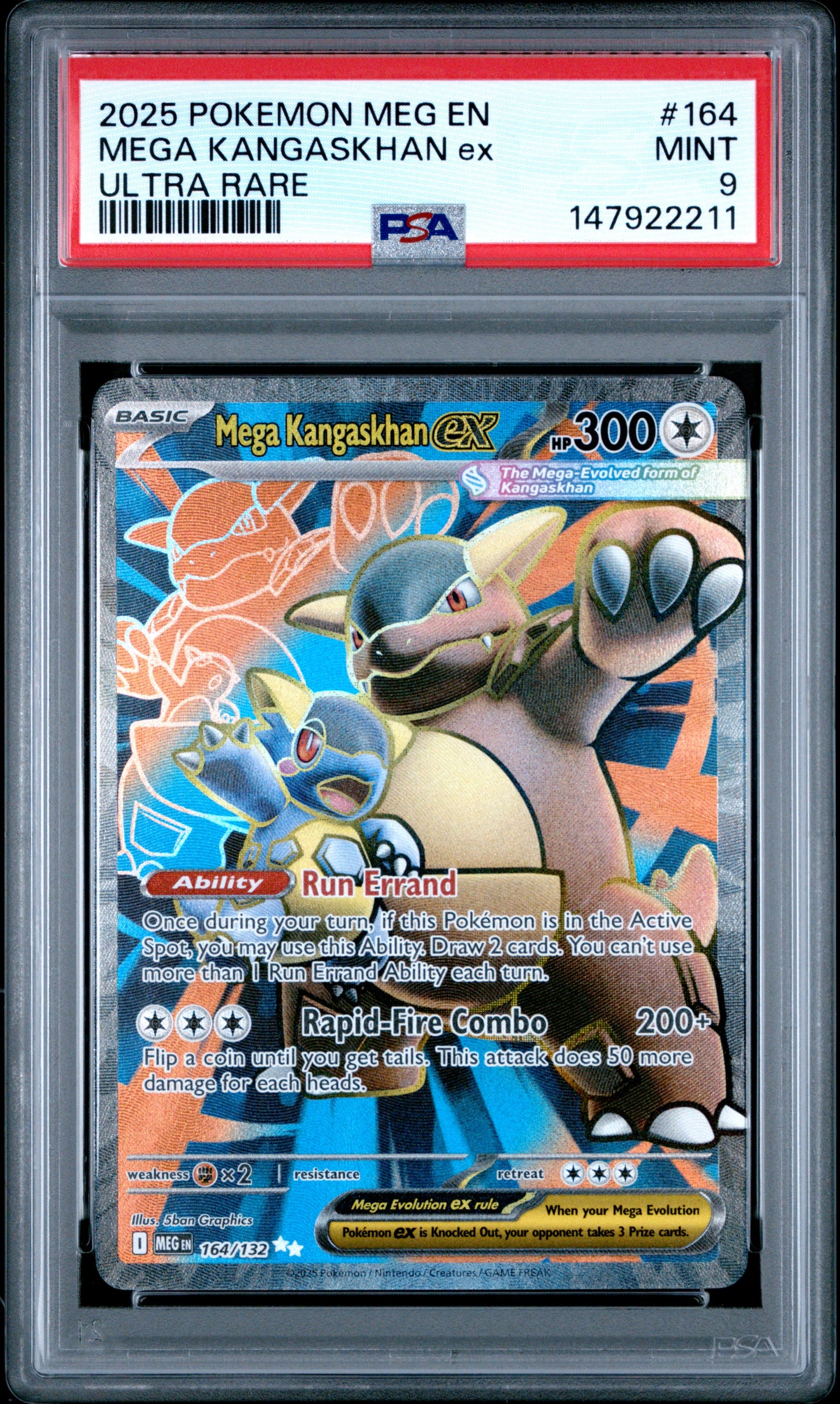 Pokemon 2025 Mega Kangaskhan ex - Mega Evolution - UR - PSA 9