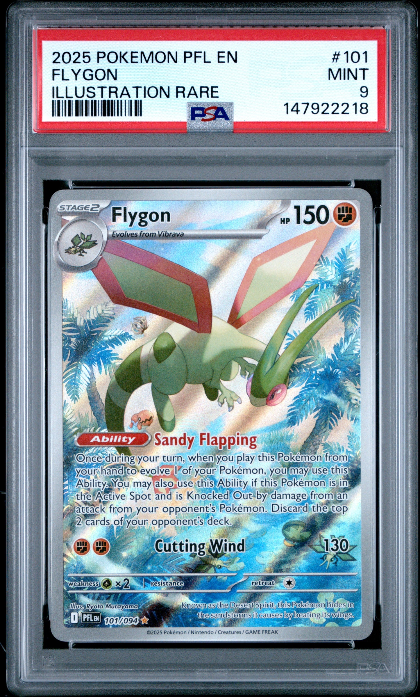 Pokemon 2025 Flygon - Phantasmal Flames - IR - PSA 9