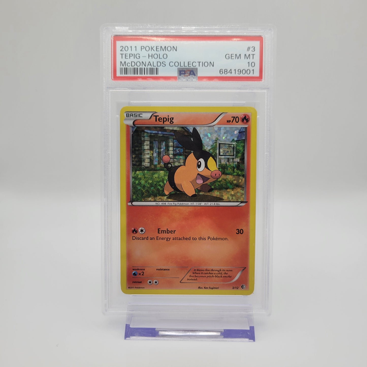 2011 Pokémon Tepig - Holo Mcdonalds Collection PSA 10 POP 4