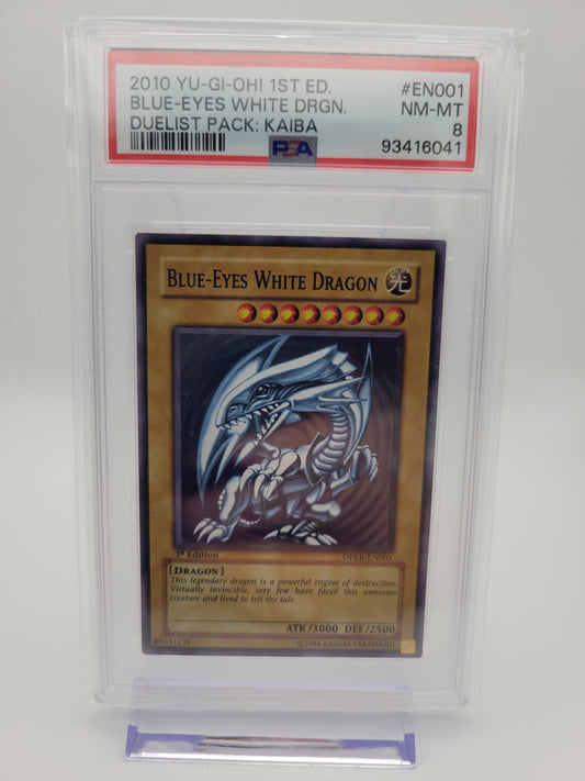 2010 Yu-Gi-Oh! 1st Ed Blue-eyes White Dragon Duelist Pack: Kaiba PSA 8