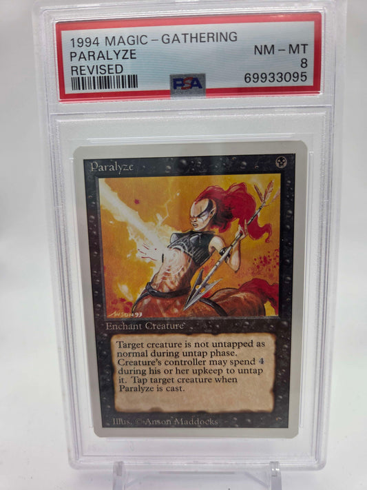 1994 MAGIC THE GATHERING PARALYZE REVISED PSA 8