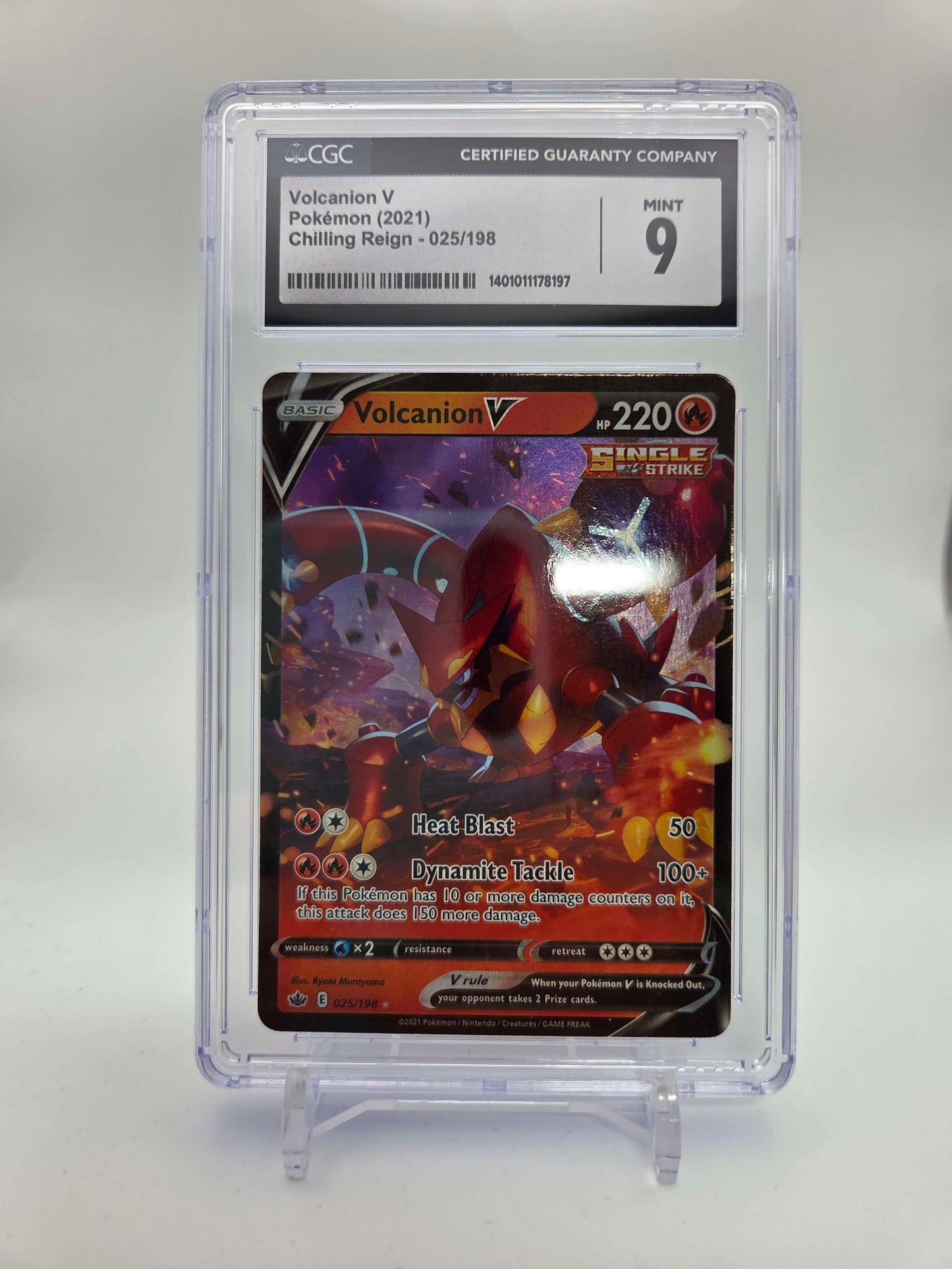 Volcanion V Pokemon 2021 Chilling Reign CGC 9