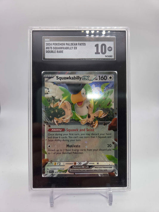 2024 Pokemon Paldean Fates Squwakabilly ex Double Rare SGC 10