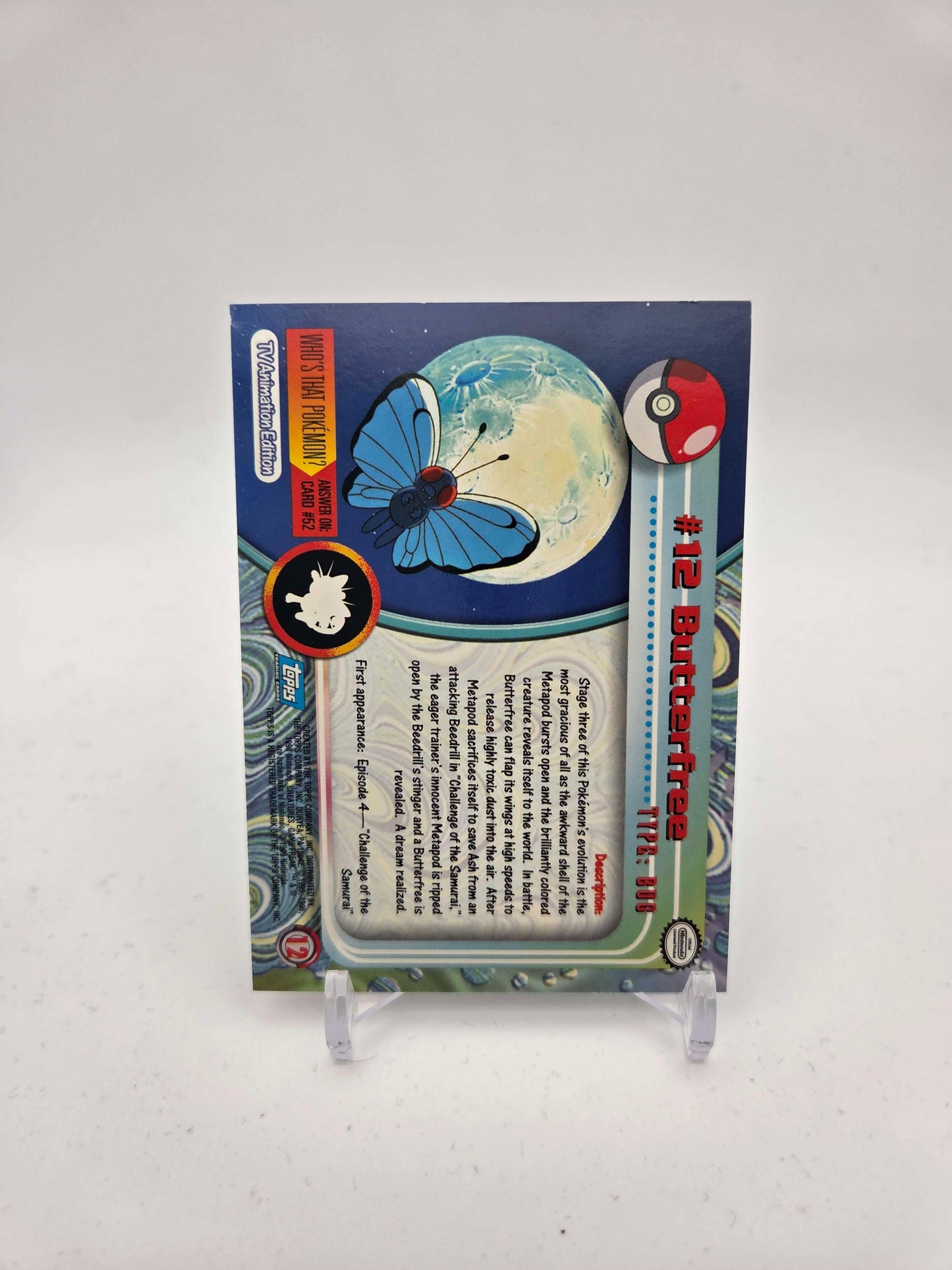Butterfree #12 Pokemon 1999 Topps TV