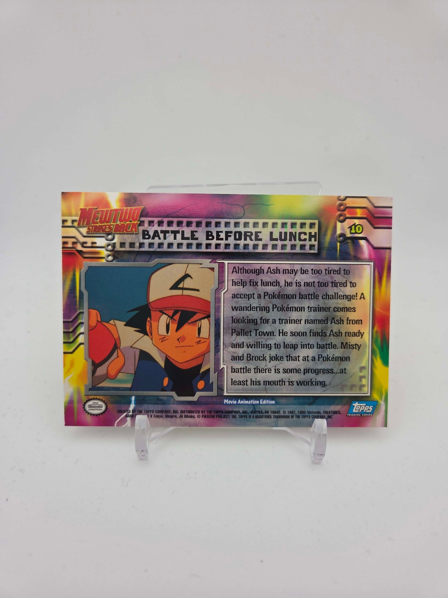Battle Before Lunch #10 Pokemon 1999 Topps Movie