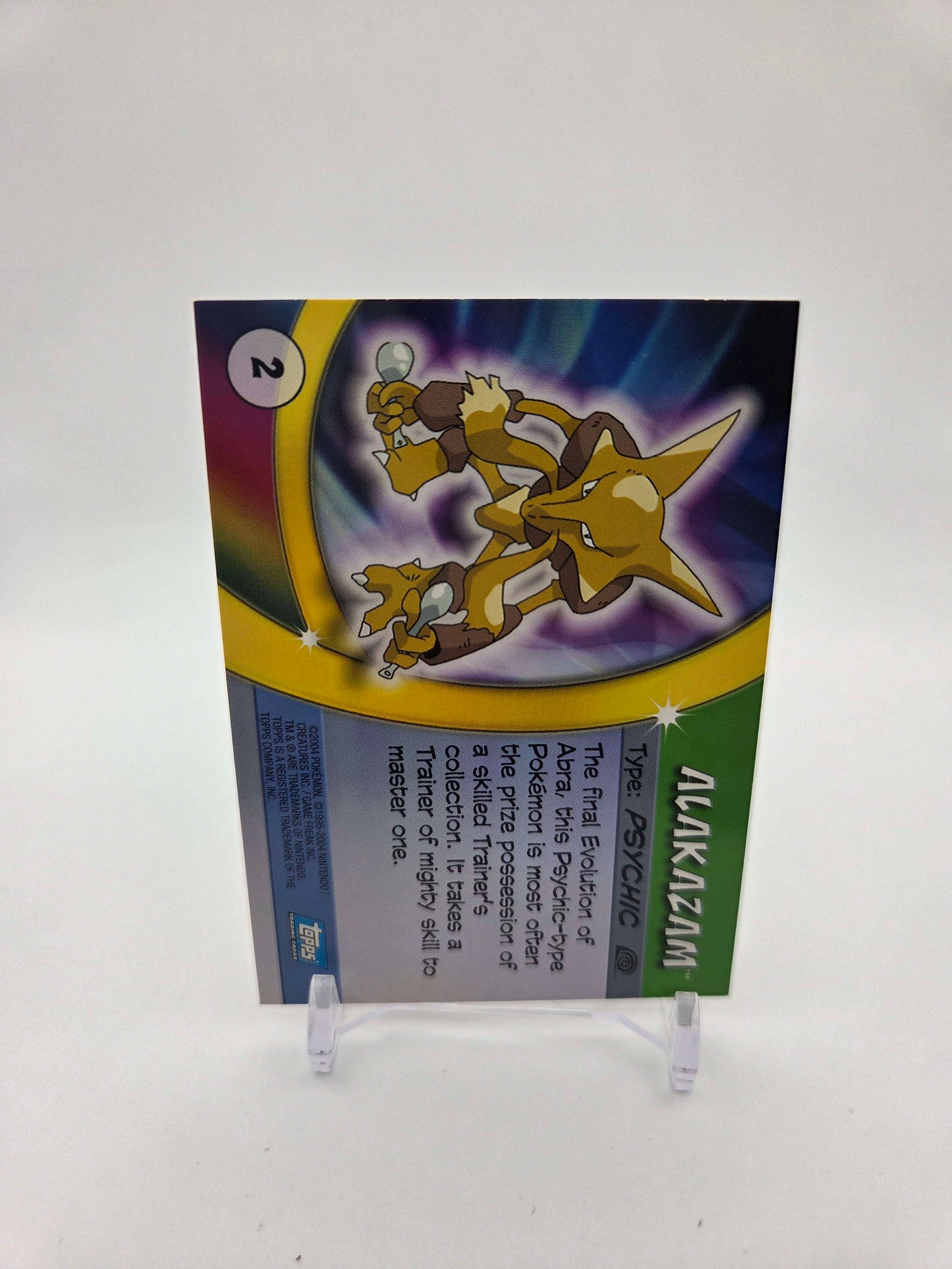 Alakazam #2 Pokemon 2004 Topps Advanced Challenge