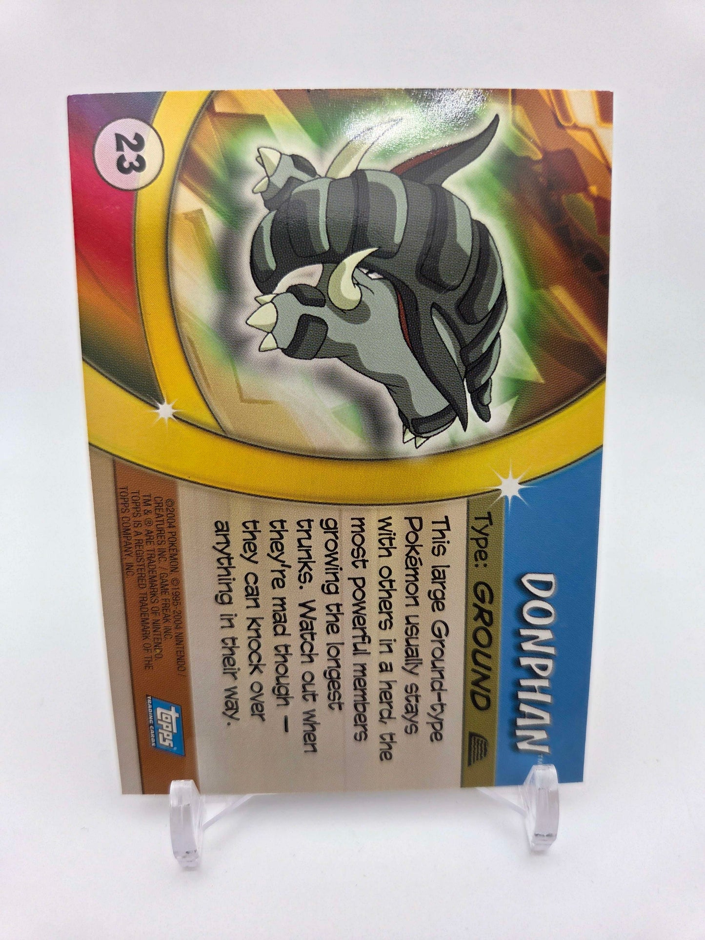 Donphan #23 Pokemon 2004 Topps Advanced Challenge