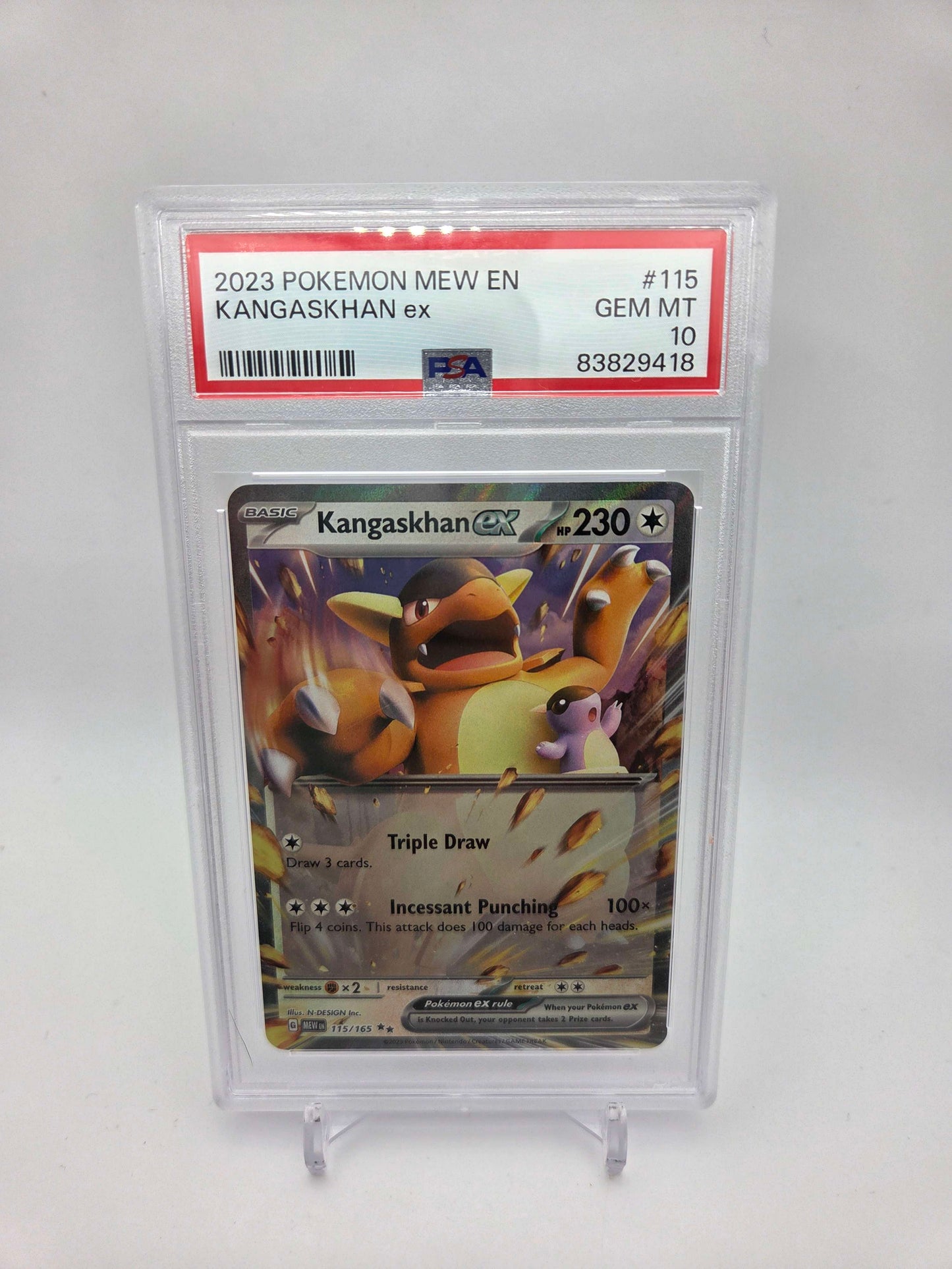 2023 Pokemon Kangaskhan ex - MEW 151 - PSA 10