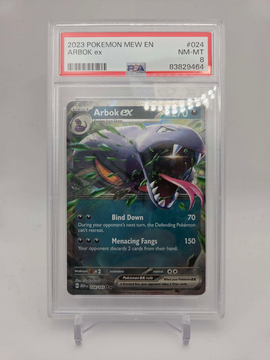 2023 Pokemon Arbok ex - MEW 151 - PSA 8