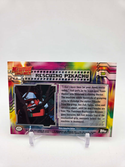 Rescuing Pikachu #30 Pokemon 1999 Topps Movie