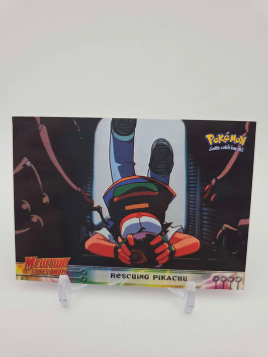 Rescuing Pikachu #30 Pokemon 1999 Topps Movie