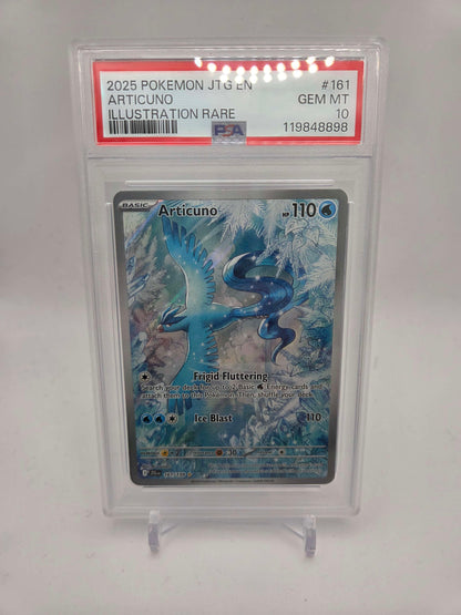 2025 POKEMON JTG EN-JOURNEY TOGETHER ILLUSTRATION RARE #161 ARTICUNO PSA 10
