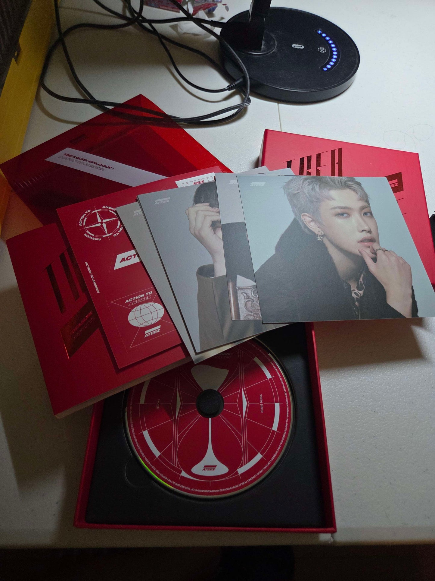 ATEEZ Treasure Epilogue: Action to Answer Album CD Book Photocards - Red Cover!