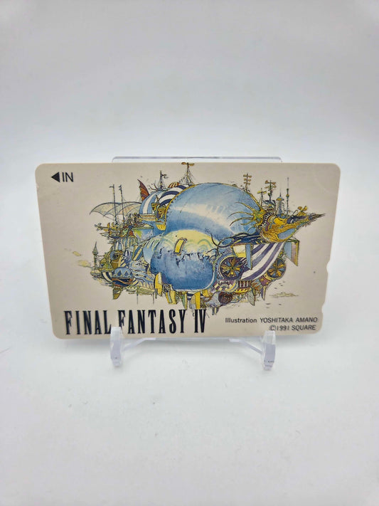 Final Fantasy IV Telephone Card Damaged Japanese Square Yoshitaka Amano 1991
