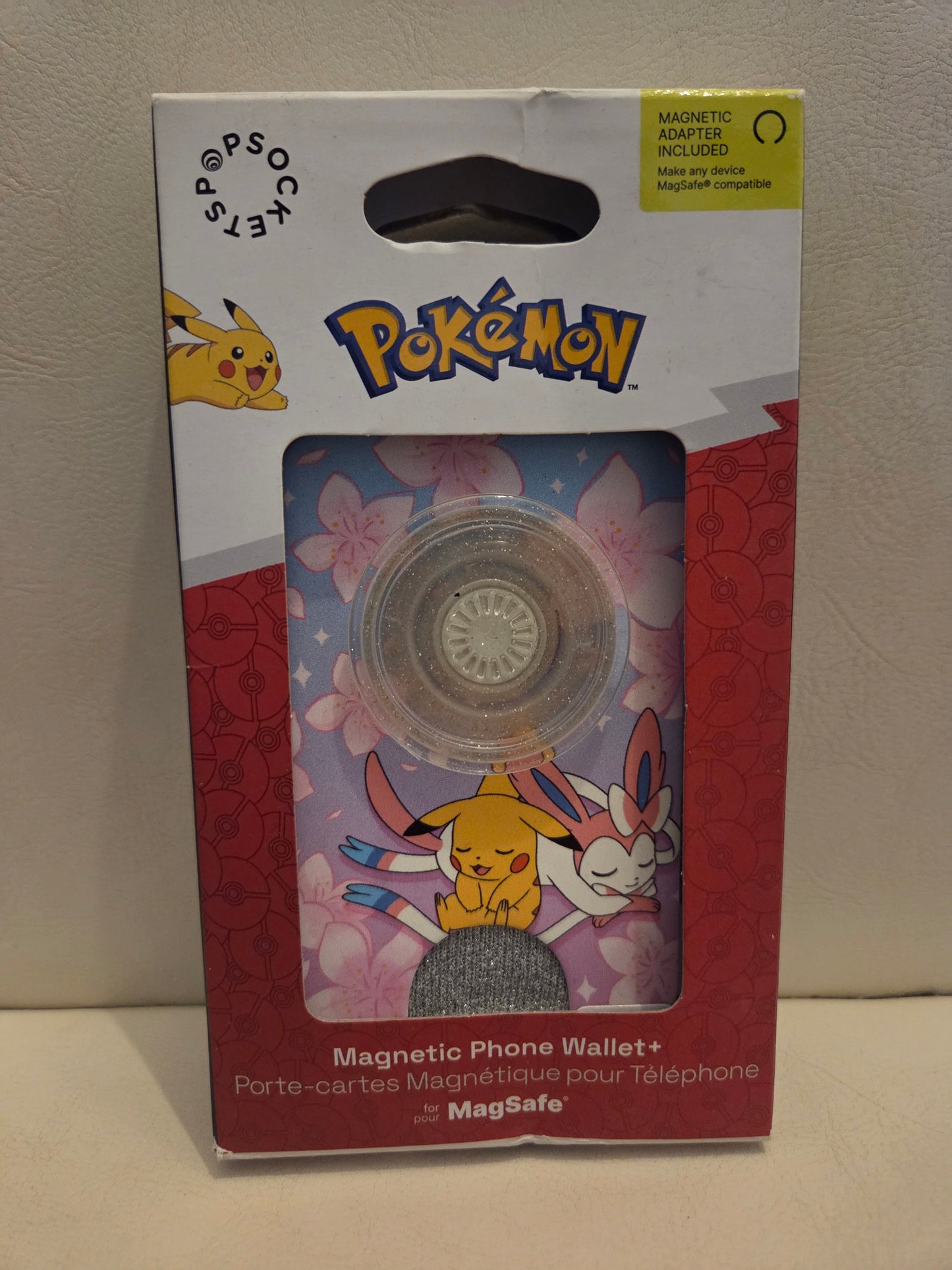 Popsockets Magnetic Phone Wallet With Grip Pokemon Pikachu/Sylveon MagSafe