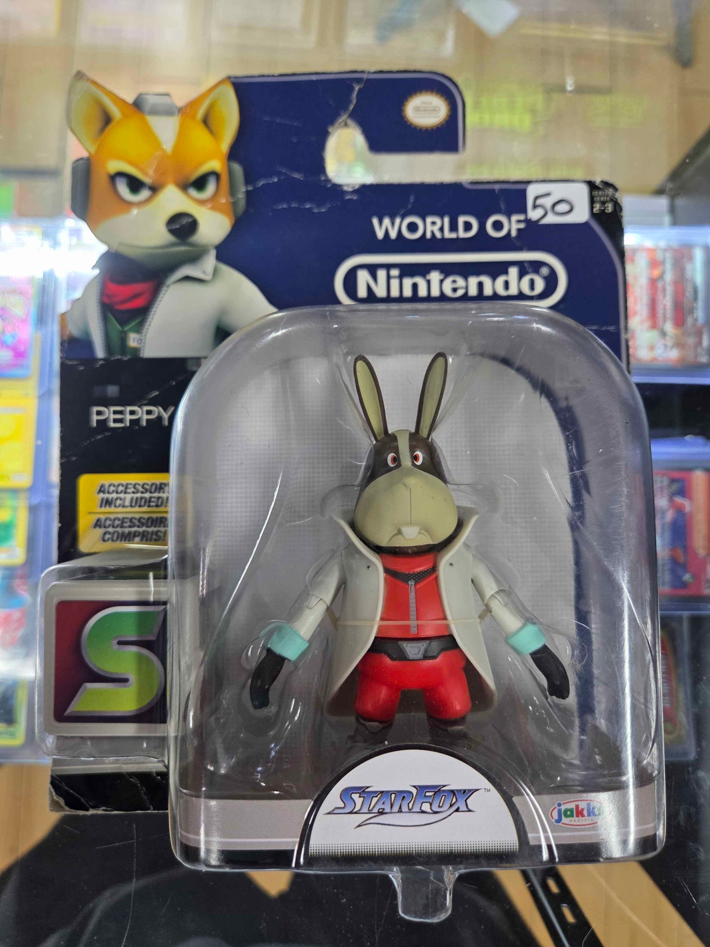 Star Fox World of Nintendo Jakks Pacific Peppy Hare 4" Figure Starfox SEALED